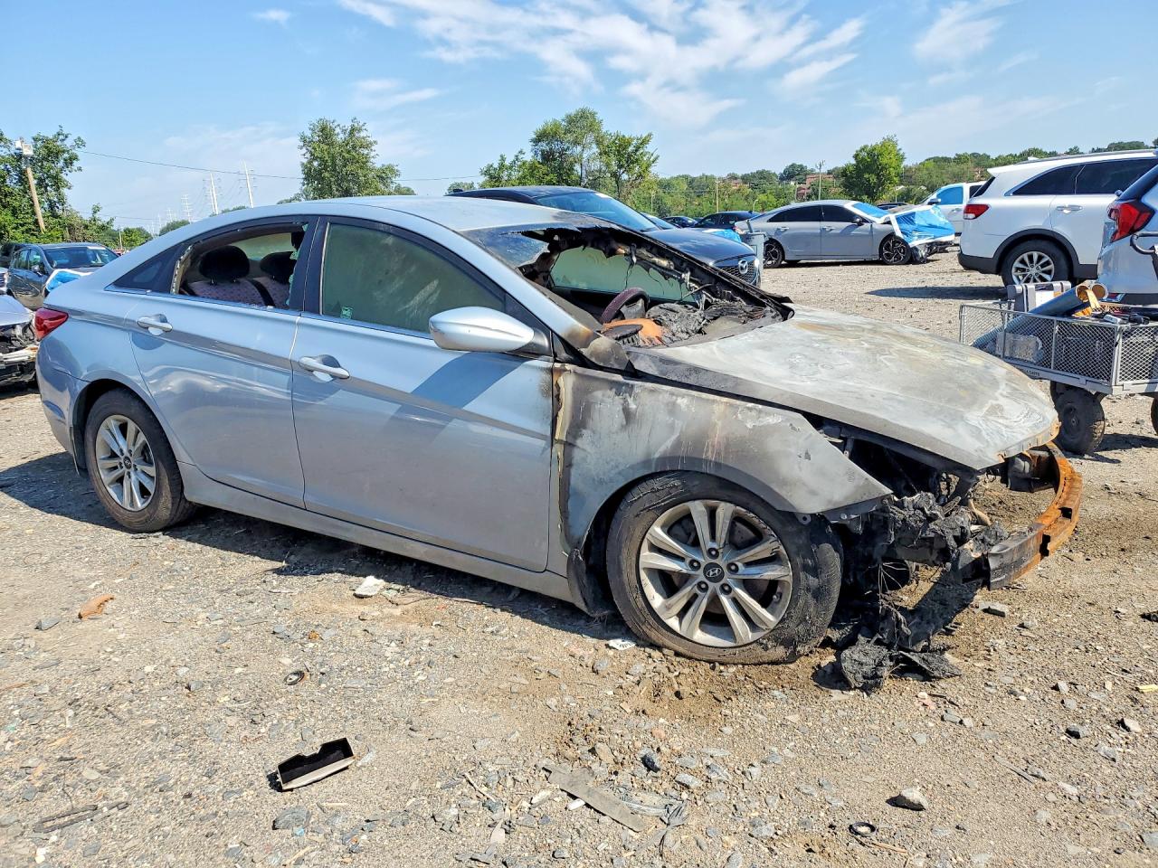 2012 Hyundai Sonata Gls Silver vin: 5NPEB4AC8CH441124