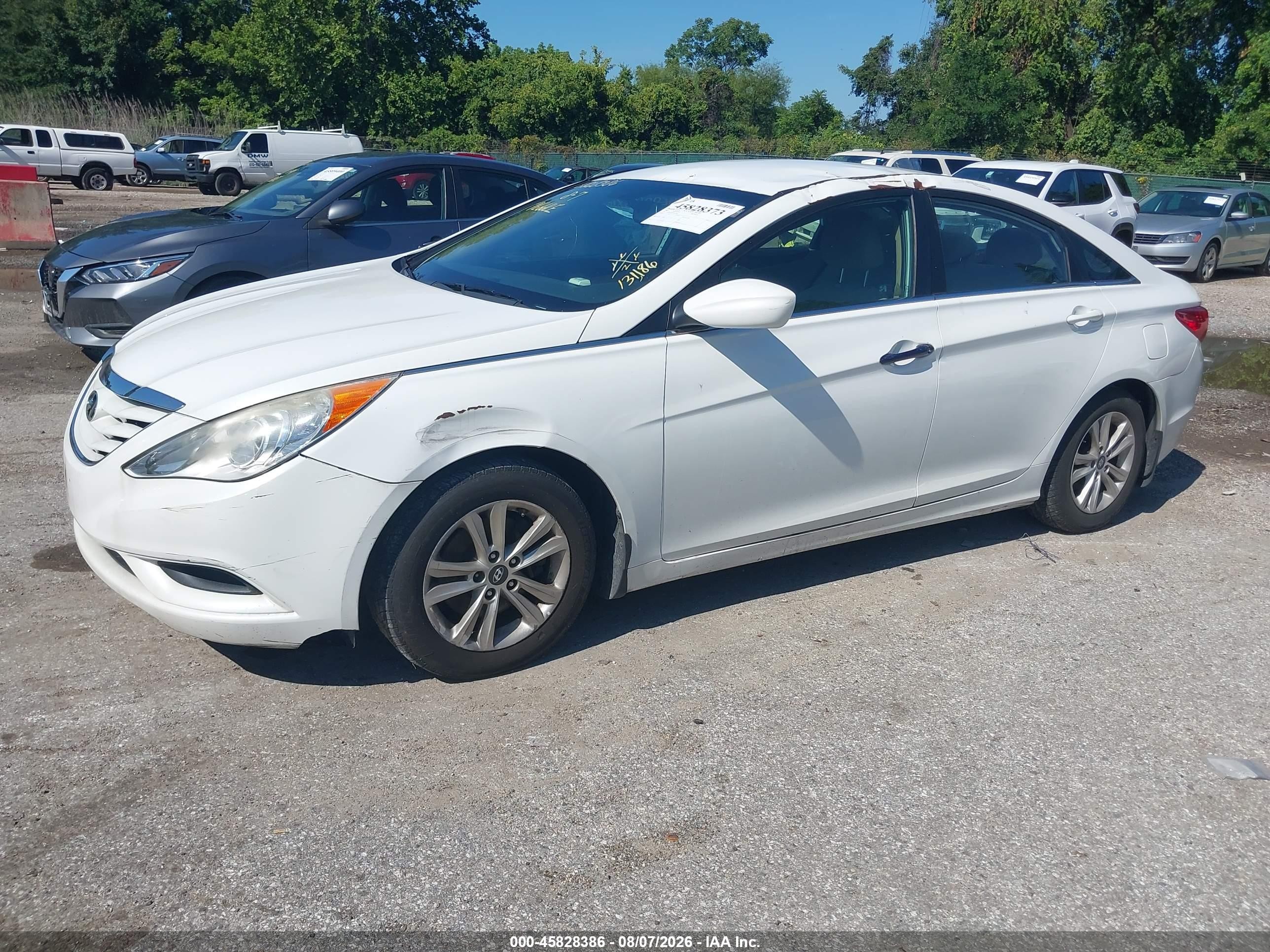 2012 Hyundai Sonata Gls Белый vin: 5NPEB4AC8CH461020