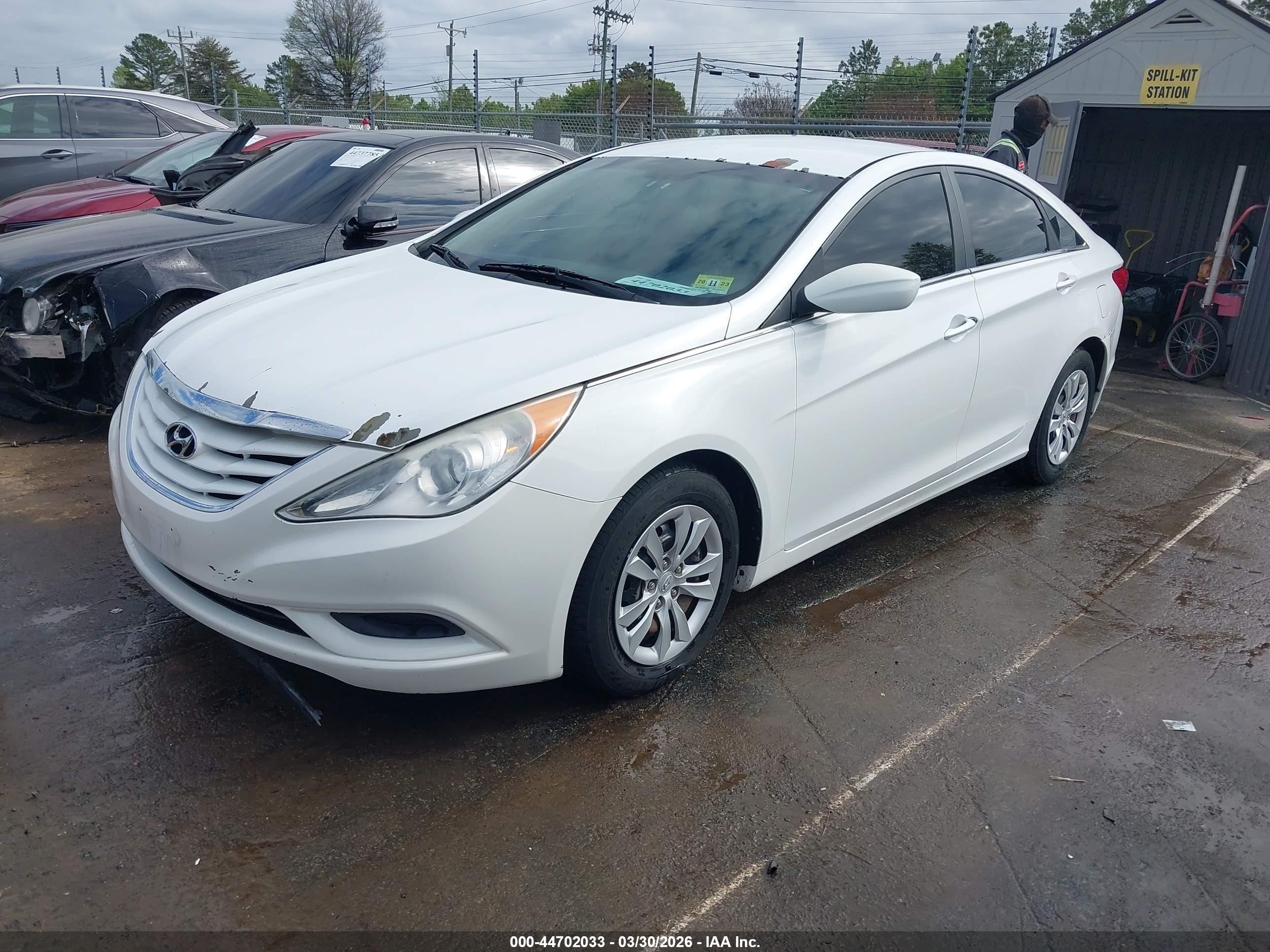 2012 Hyundai Sonata Gls White vin: 5NPEB4AC8CH482563
