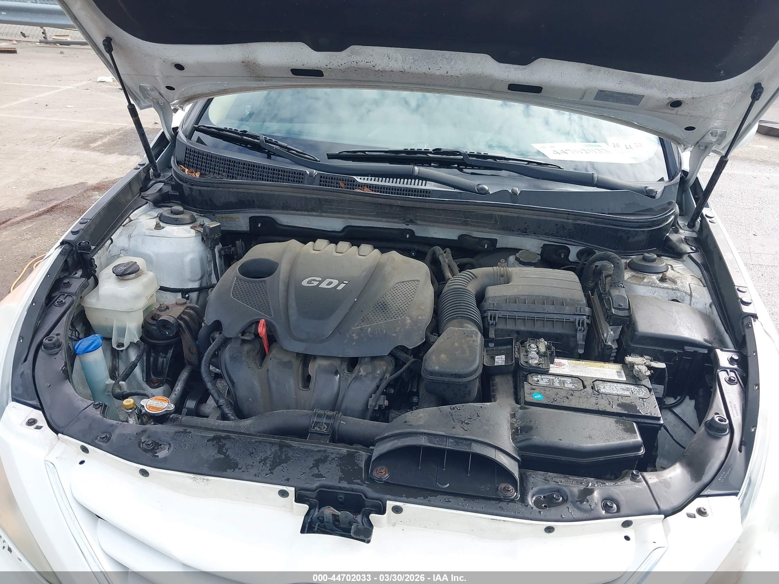 2012 Hyundai Sonata Gls White vin: 5NPEB4AC8CH482563