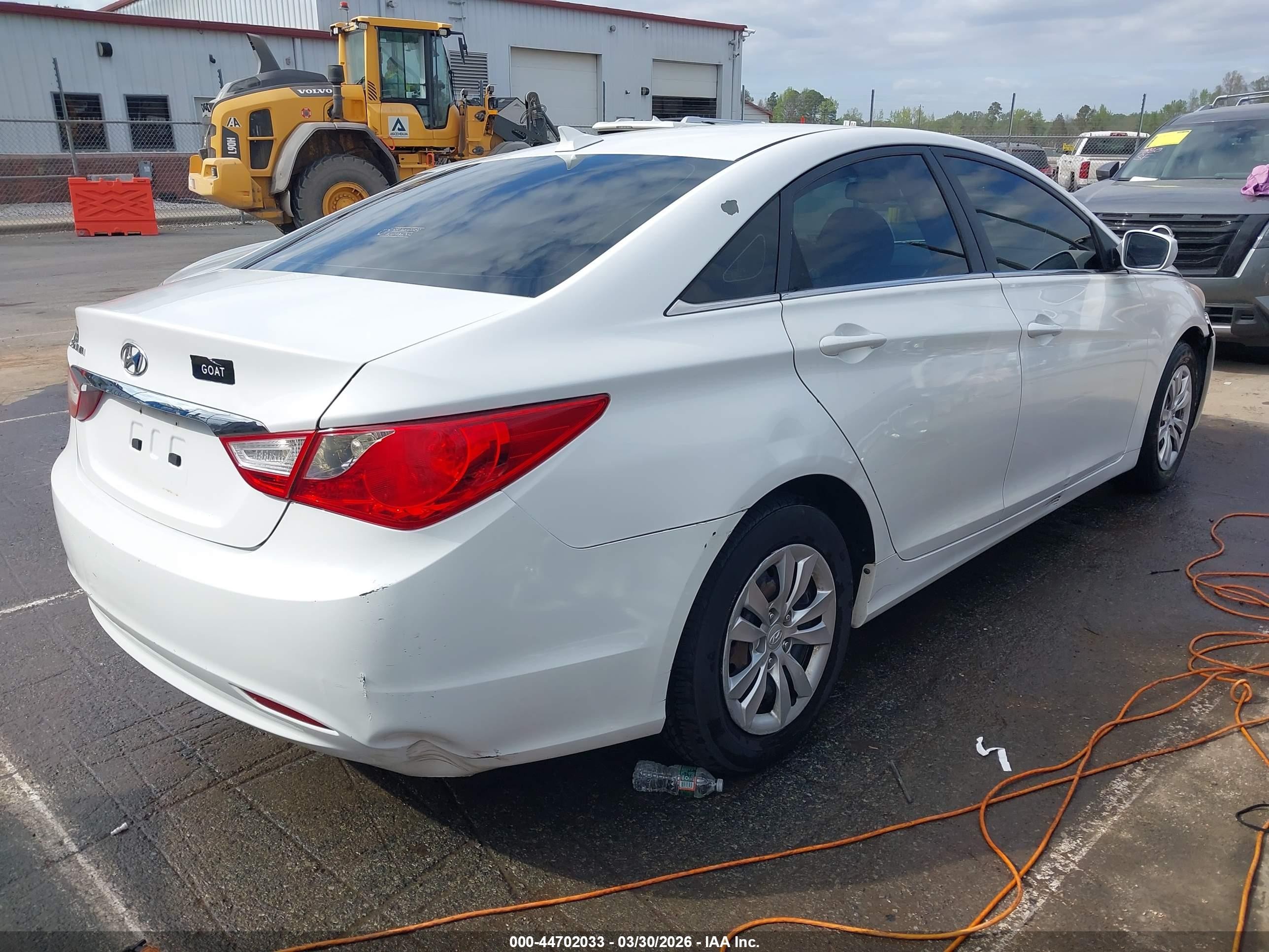 2012 Hyundai Sonata Gls White vin: 5NPEB4AC8CH482563