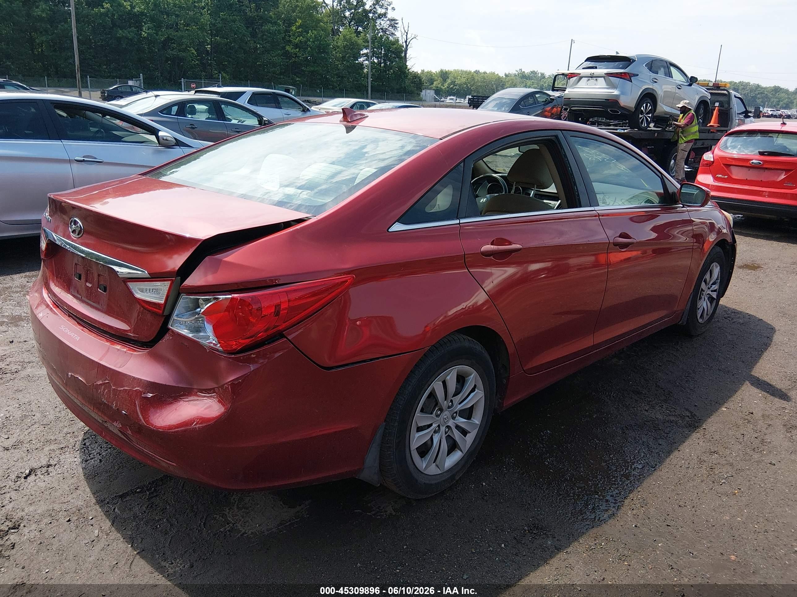 2012 Hyundai Sonata Gls Red vin: 5NPEB4AC8CH503542