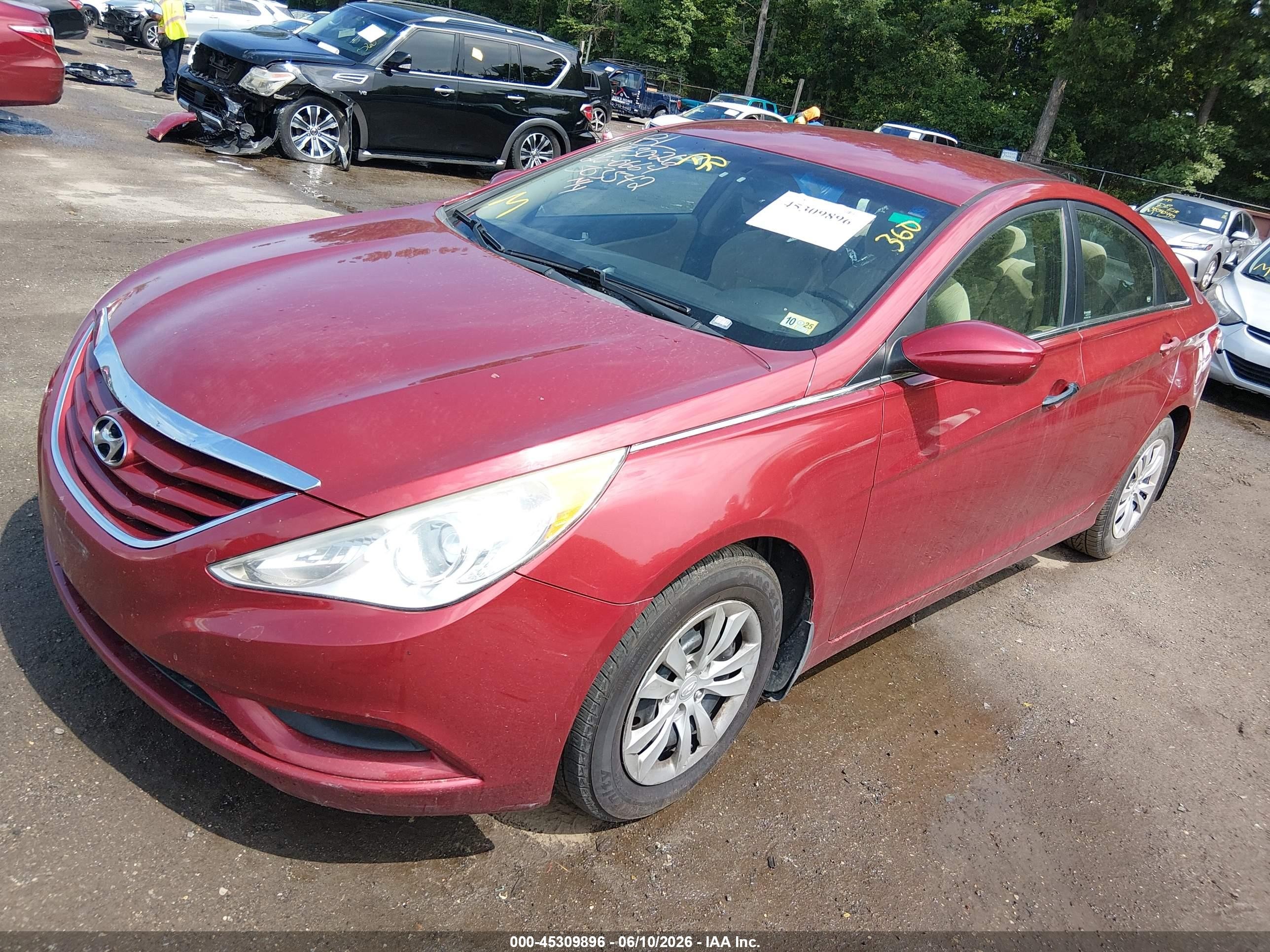 2012 Hyundai Sonata Gls Red vin: 5NPEB4AC8CH503542