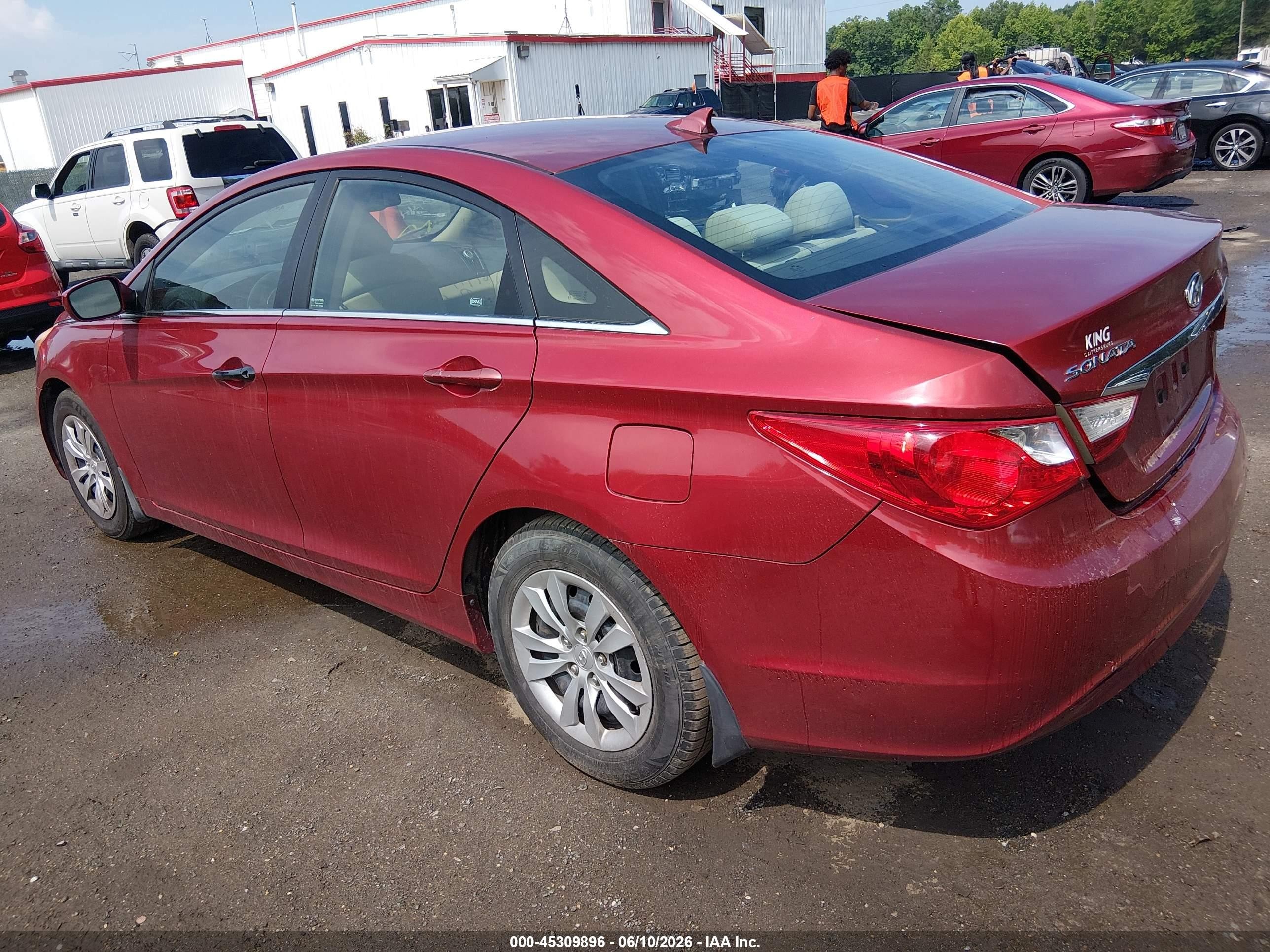 2012 Hyundai Sonata Gls Red vin: 5NPEB4AC8CH503542