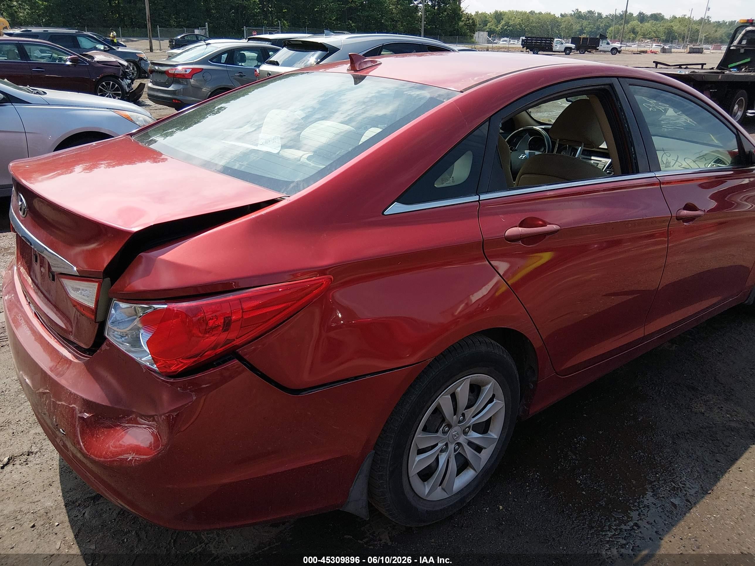 2012 Hyundai Sonata Gls Red vin: 5NPEB4AC8CH503542