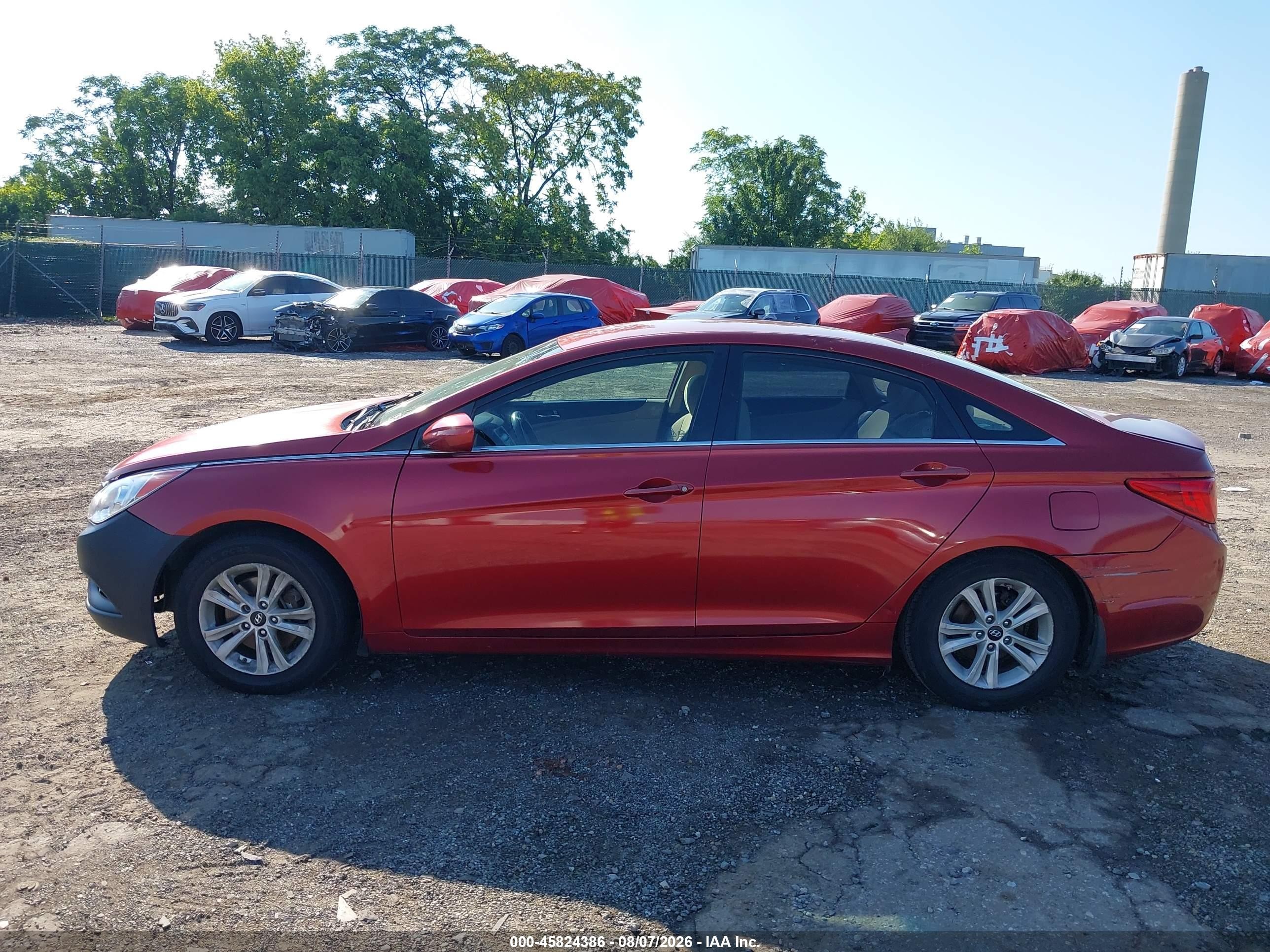 2013 Hyundai Sonata Gls/limited/se Red vin: 5NPEB4AC8D8797008