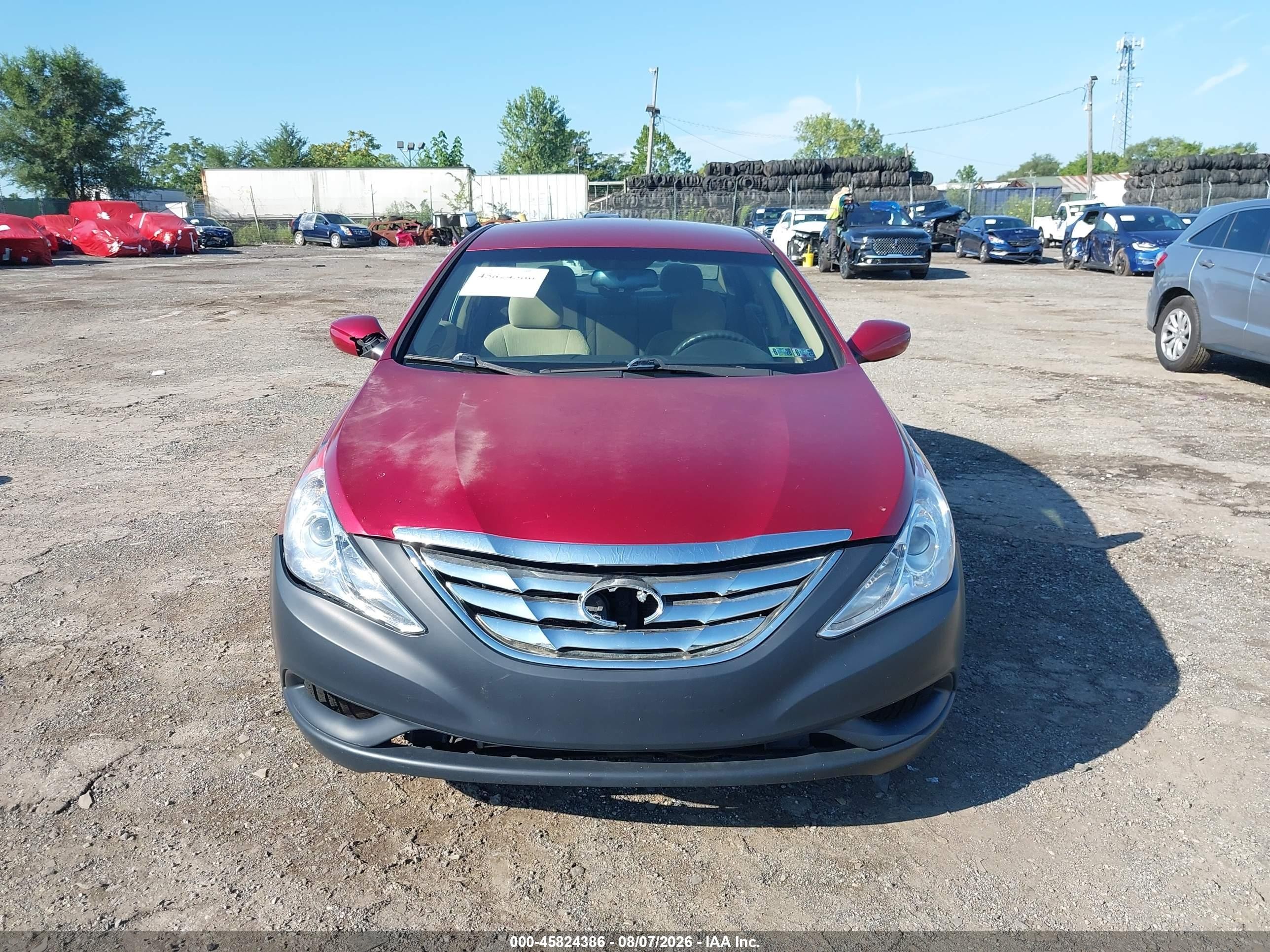 2013 Hyundai Sonata Gls/limited/se Red vin: 5NPEB4AC8D8797008
