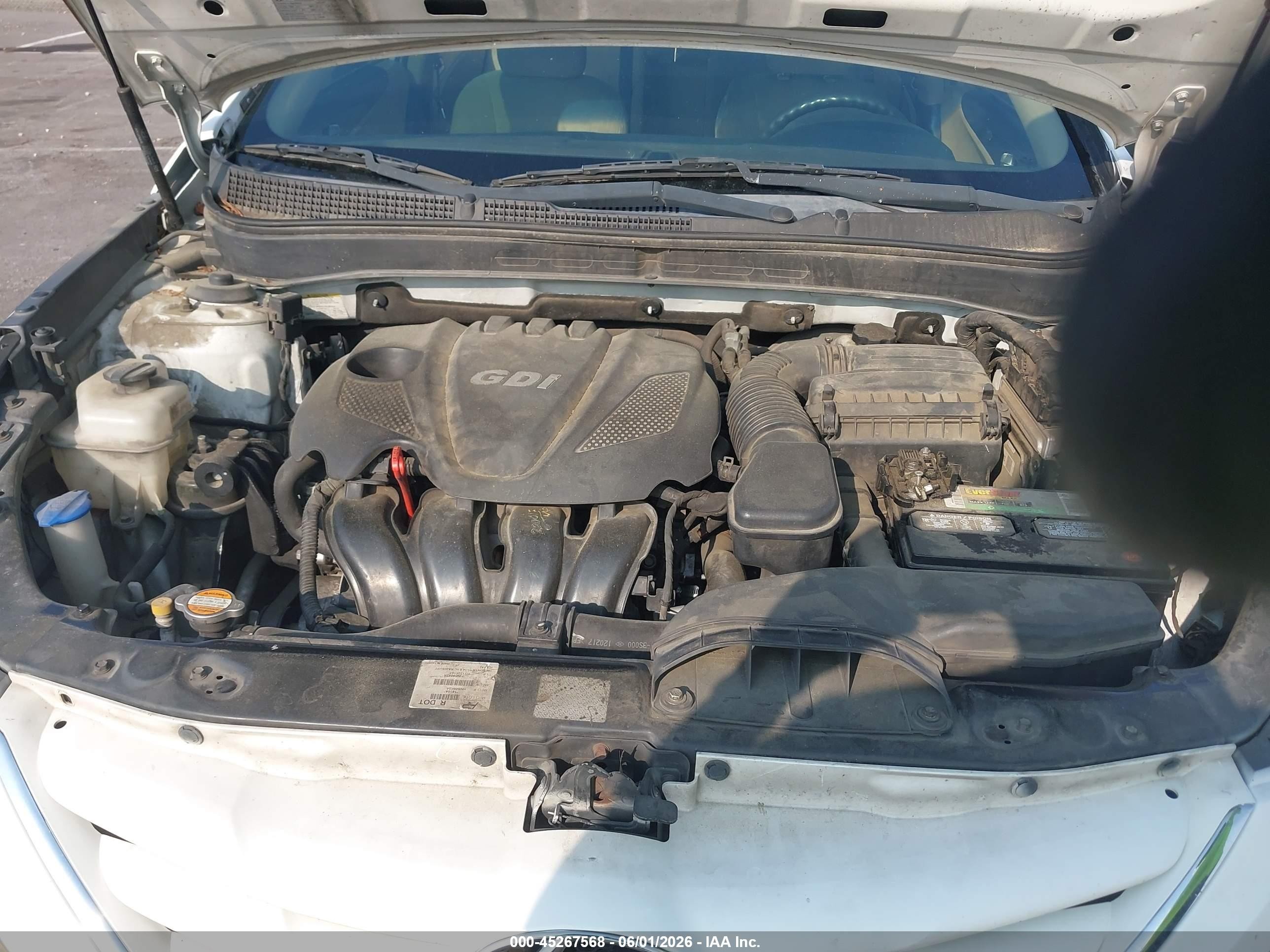 2013 Hyundai Sonata Gls Белый vin: 5NPEB4AC8DH519614