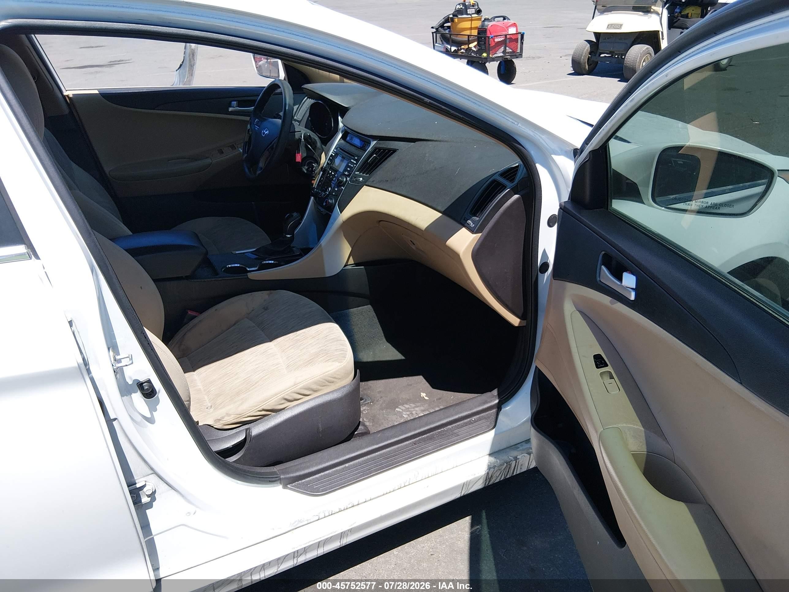 2013 Hyundai Sonata Gls White vin: 5NPEB4AC8DH550751