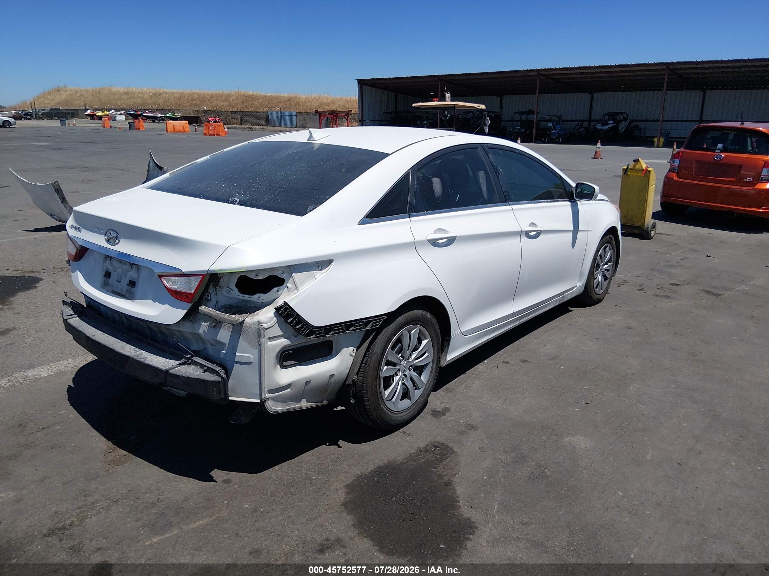 2013 Hyundai Sonata Gls White vin: 5NPEB4AC8DH550751