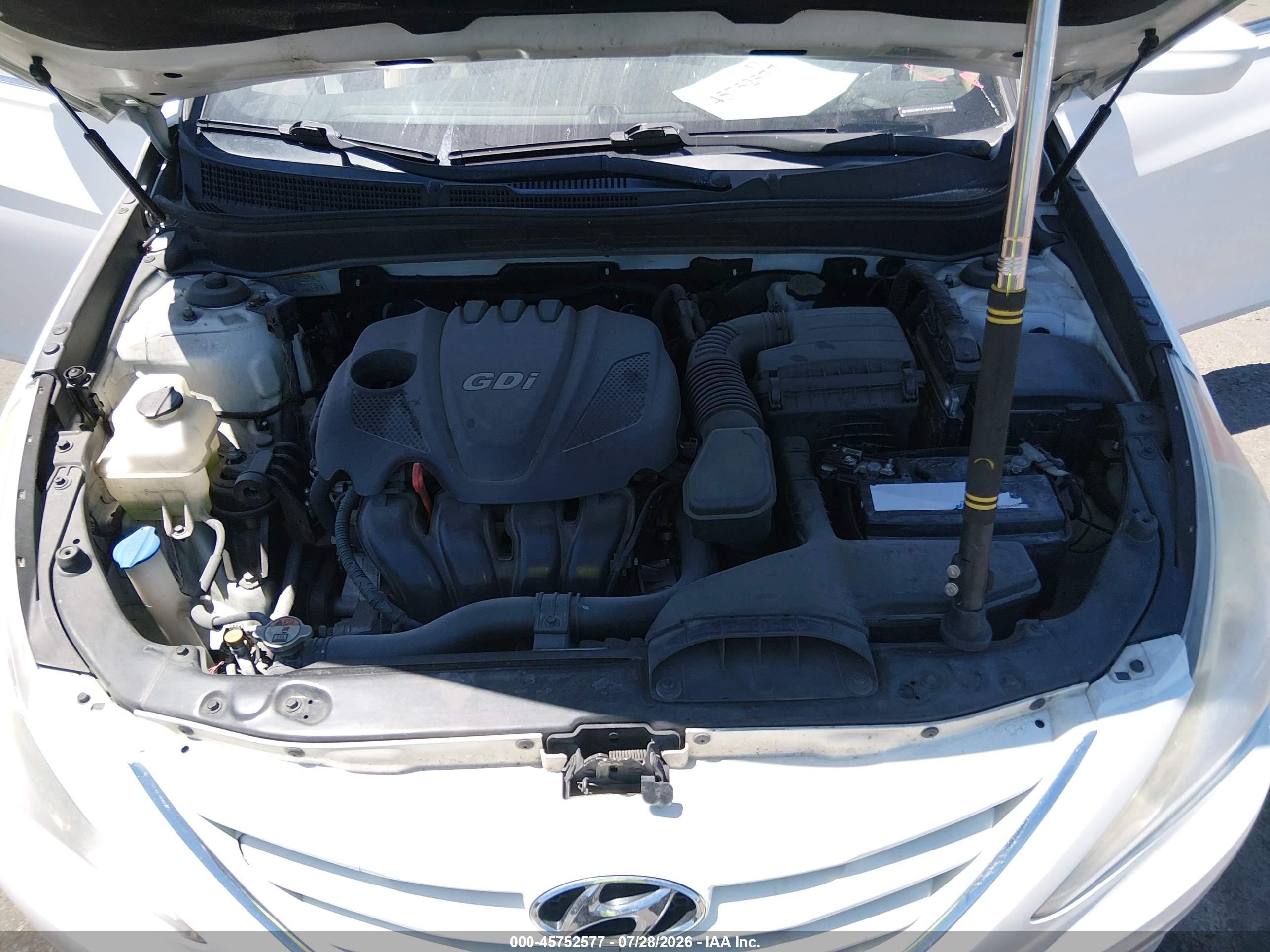 2013 Hyundai Sonata Gls White vin: 5NPEB4AC8DH550751