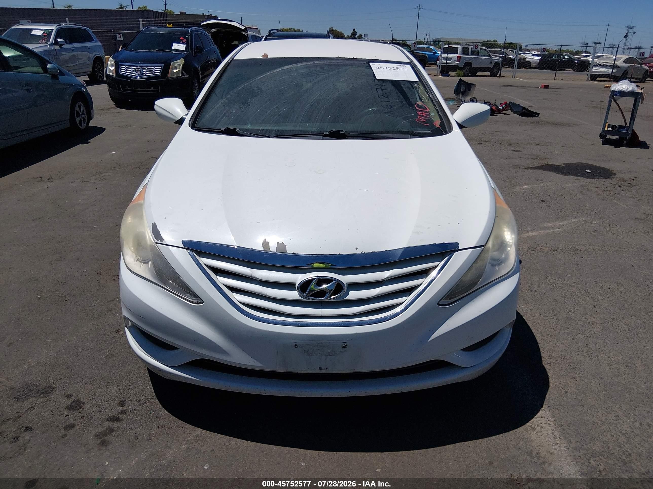 2013 Hyundai Sonata Gls White vin: 5NPEB4AC8DH550751