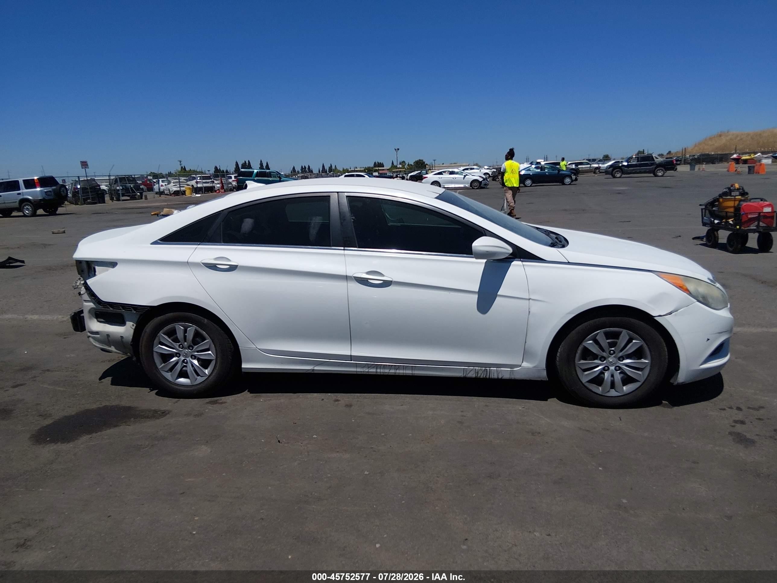 2013 Hyundai Sonata Gls White vin: 5NPEB4AC8DH550751