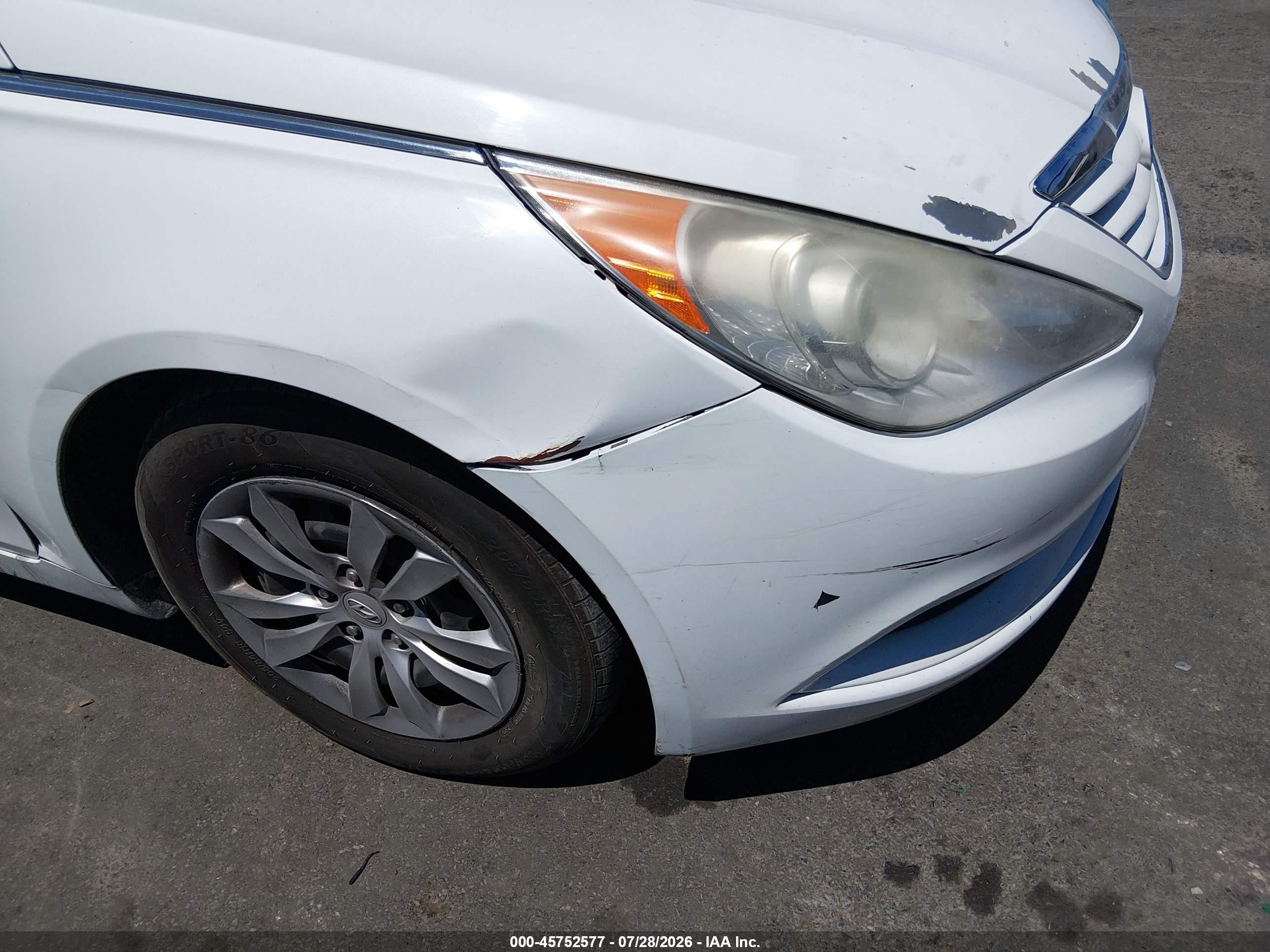 2013 Hyundai Sonata Gls White vin: 5NPEB4AC8DH550751