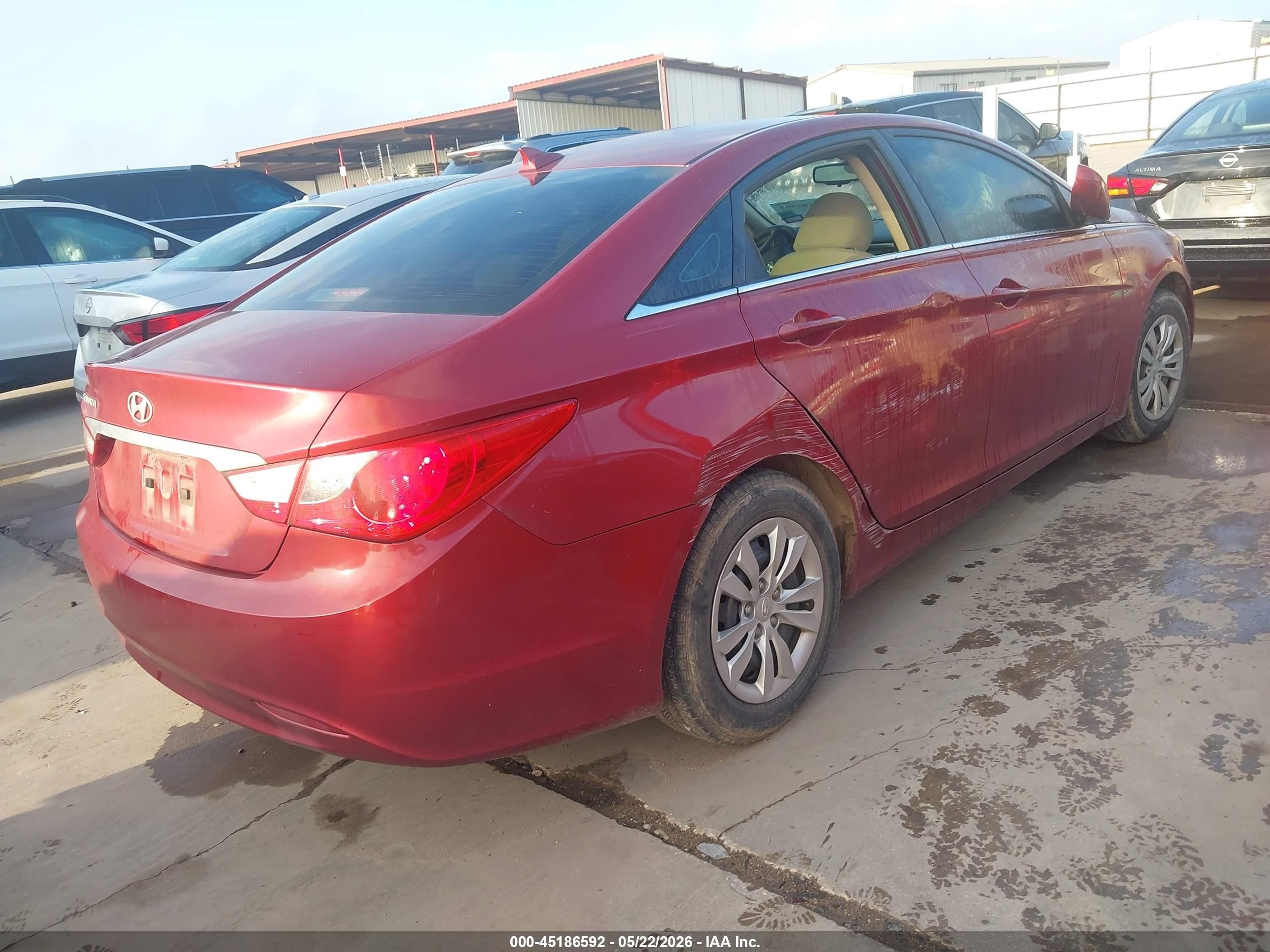 2013 Hyundai Sonata Gls Red vin: 5NPEB4AC8DH597987