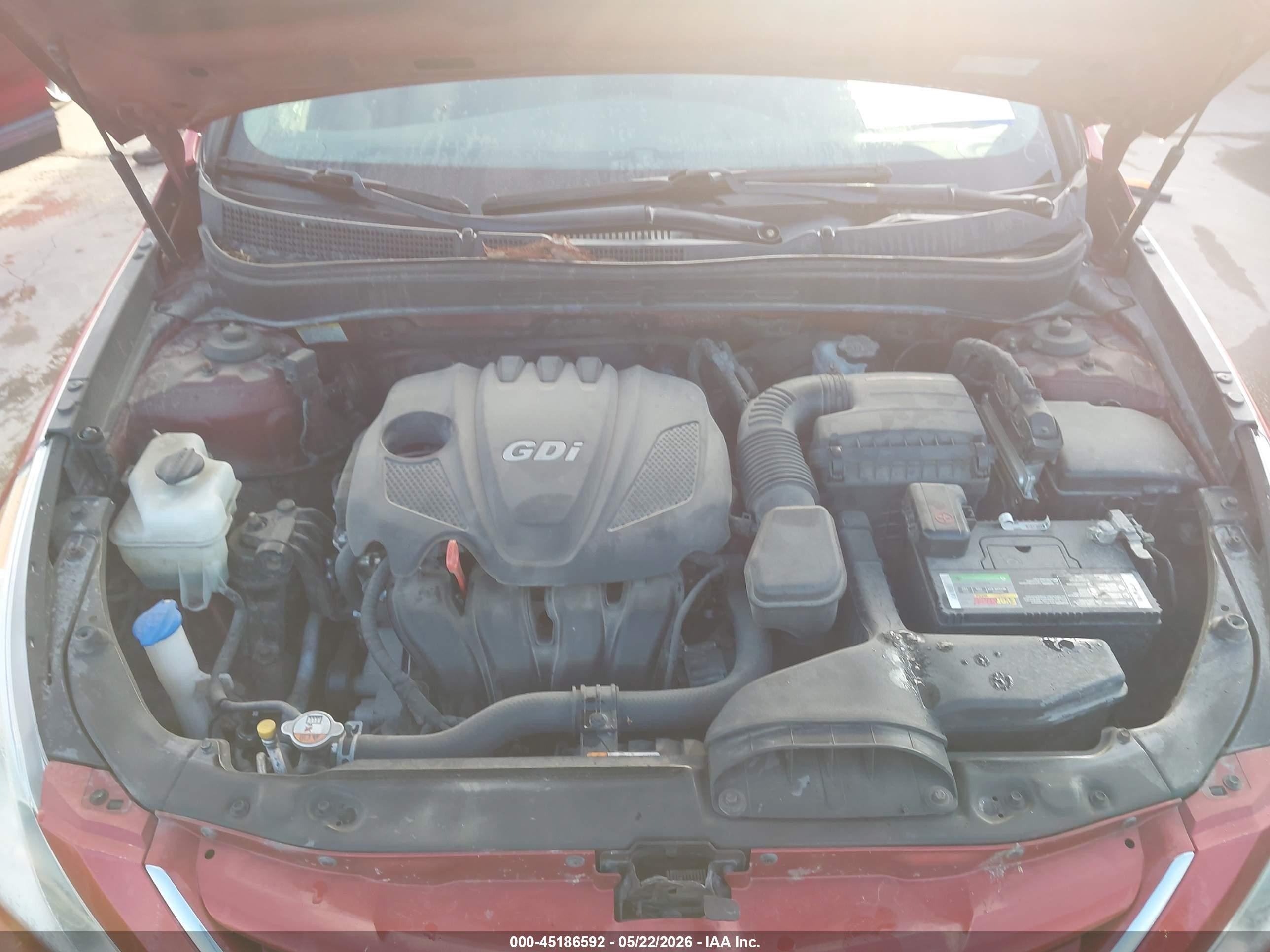 2013 Hyundai Sonata Gls Red vin: 5NPEB4AC8DH597987