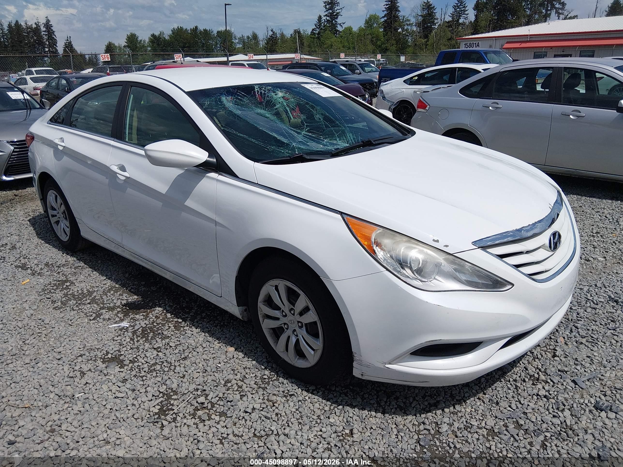 2013 Hyundai Sonata Gls White vin: 5NPEB4AC8DH609037