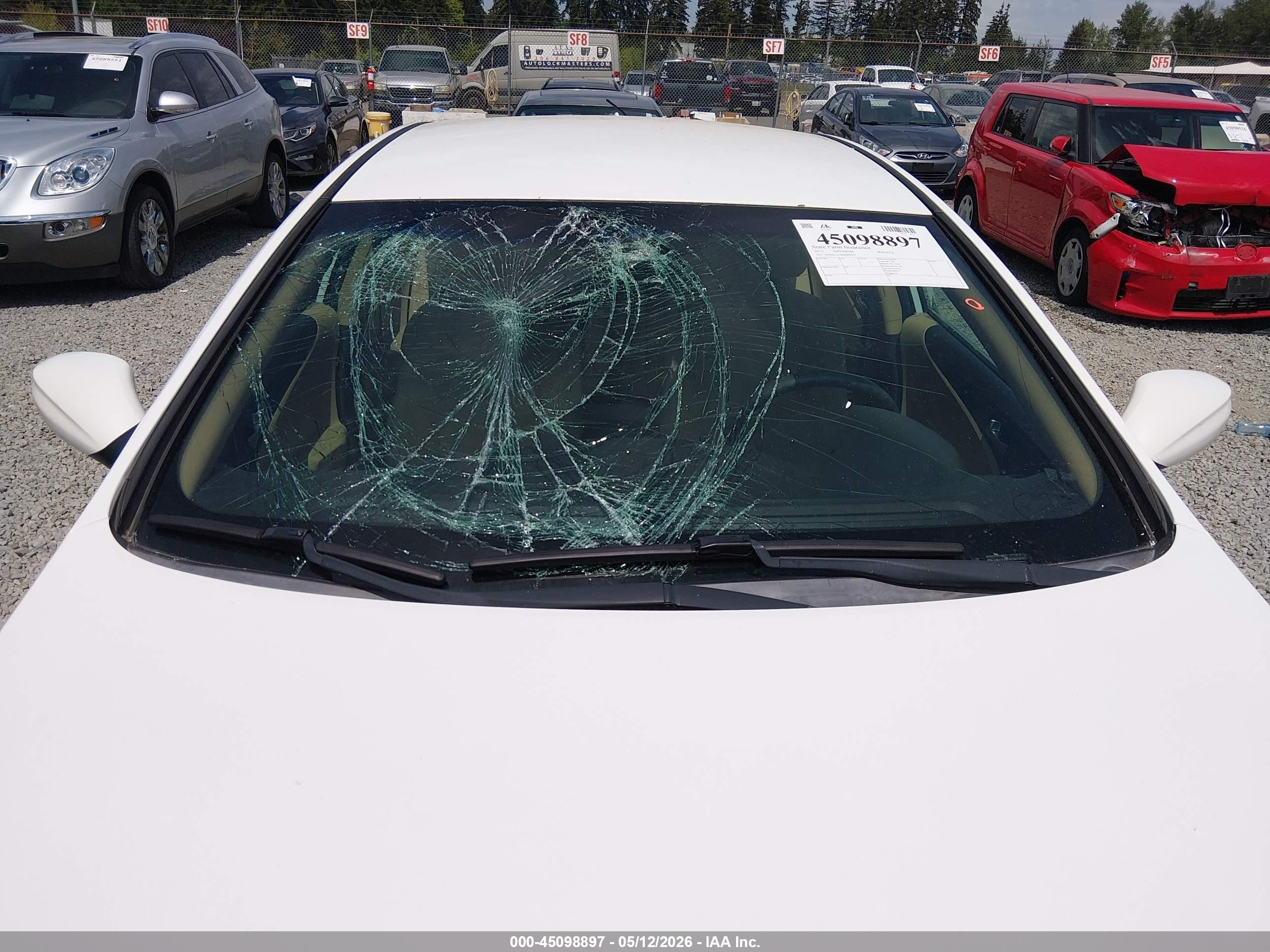 2013 Hyundai Sonata Gls White vin: 5NPEB4AC8DH609037