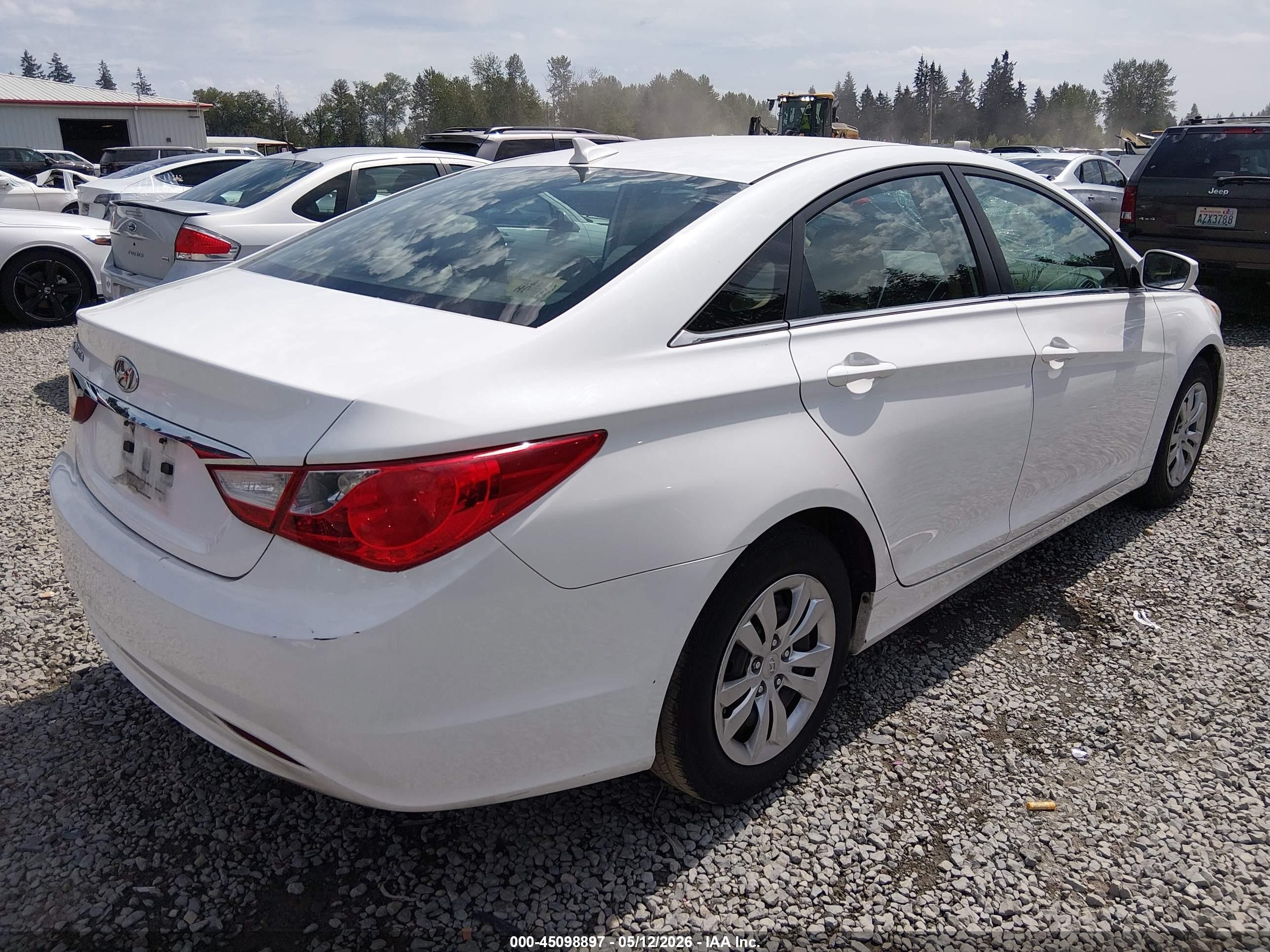 2013 Hyundai Sonata Gls White vin: 5NPEB4AC8DH609037