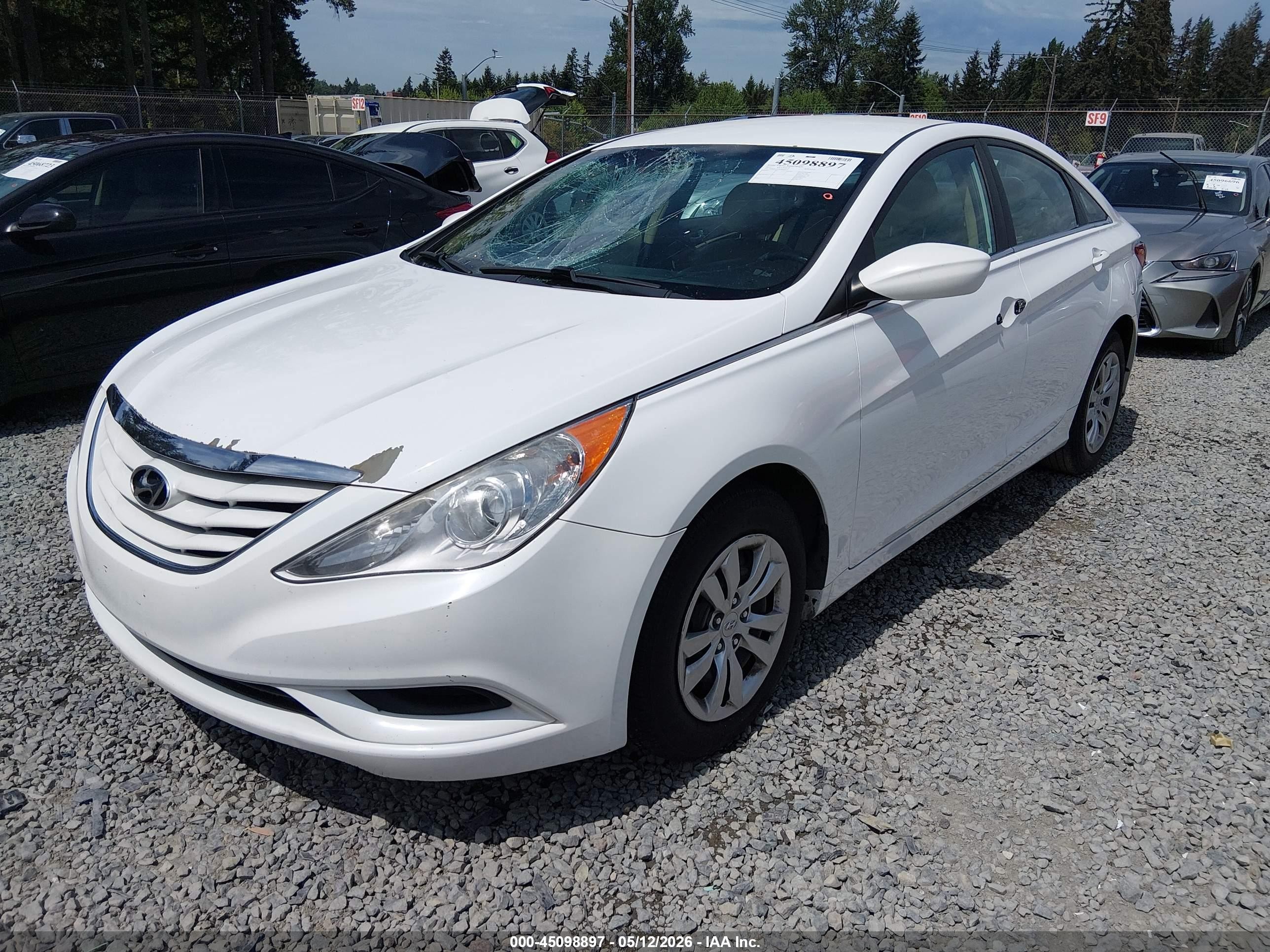 2013 Hyundai Sonata Gls White vin: 5NPEB4AC8DH609037
