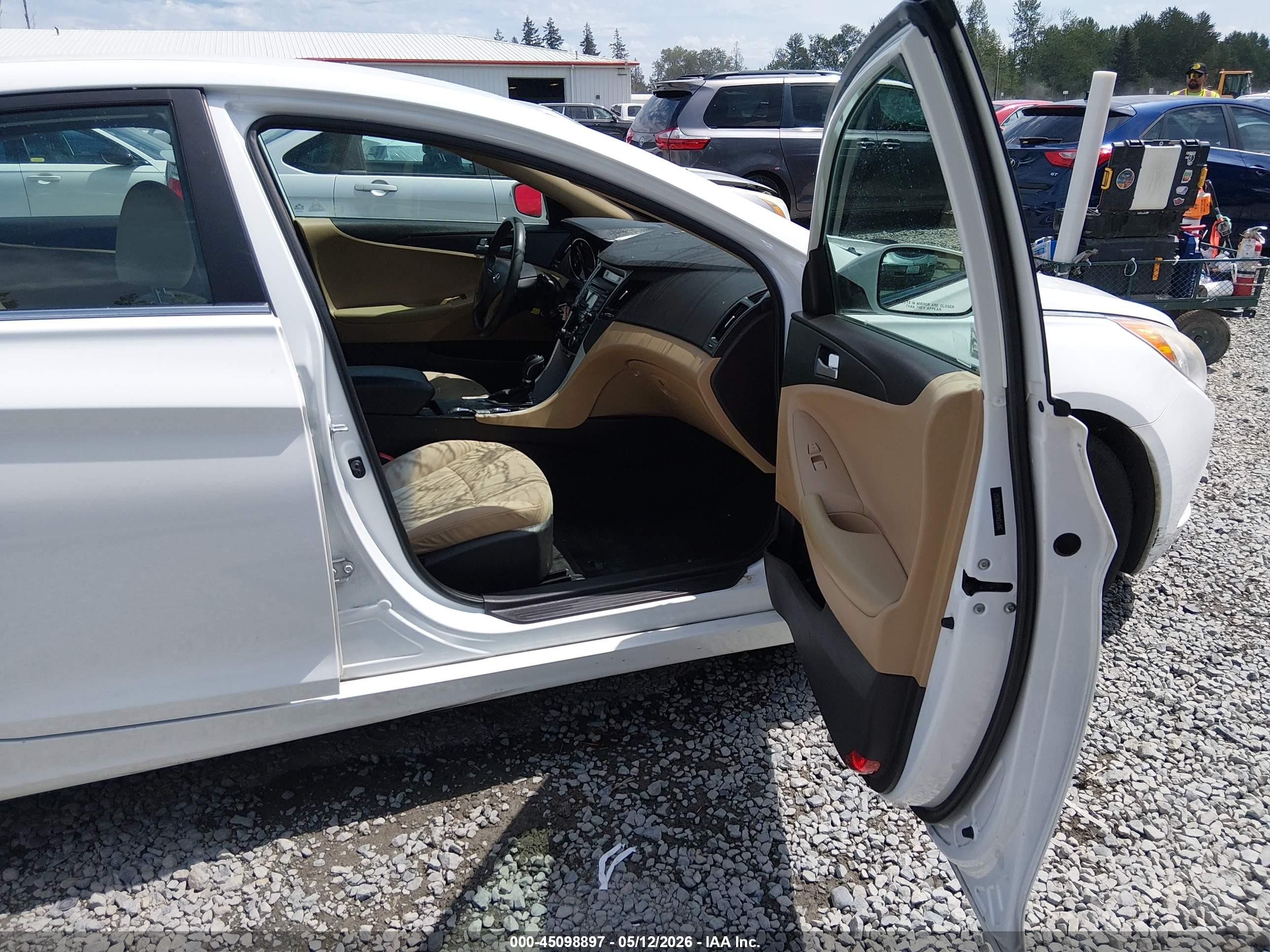 2013 Hyundai Sonata Gls White vin: 5NPEB4AC8DH609037
