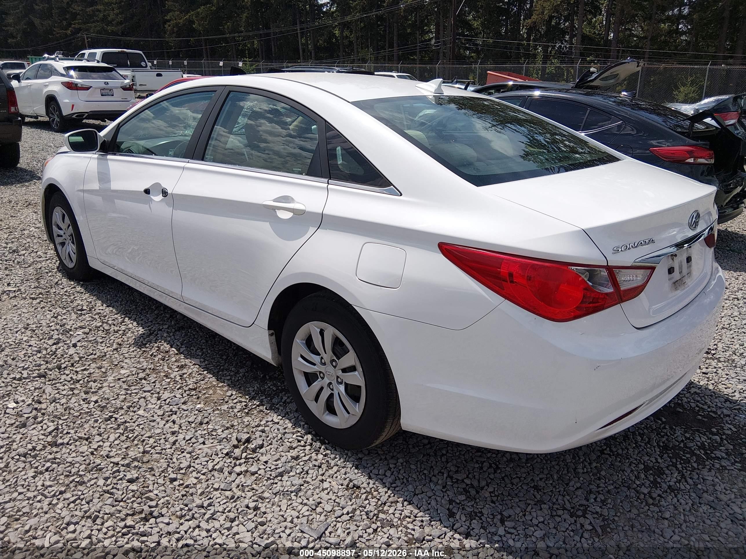 2013 Hyundai Sonata Gls White vin: 5NPEB4AC8DH609037