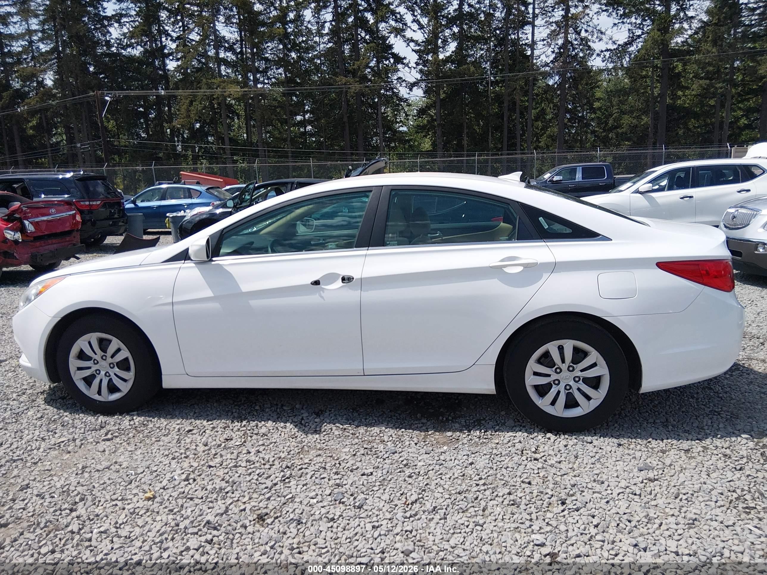2013 Hyundai Sonata Gls White vin: 5NPEB4AC8DH609037