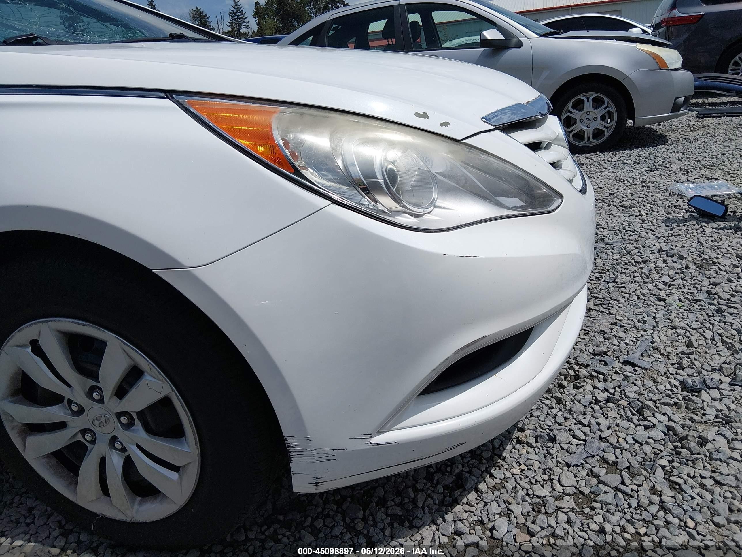 2013 Hyundai Sonata Gls White vin: 5NPEB4AC8DH609037