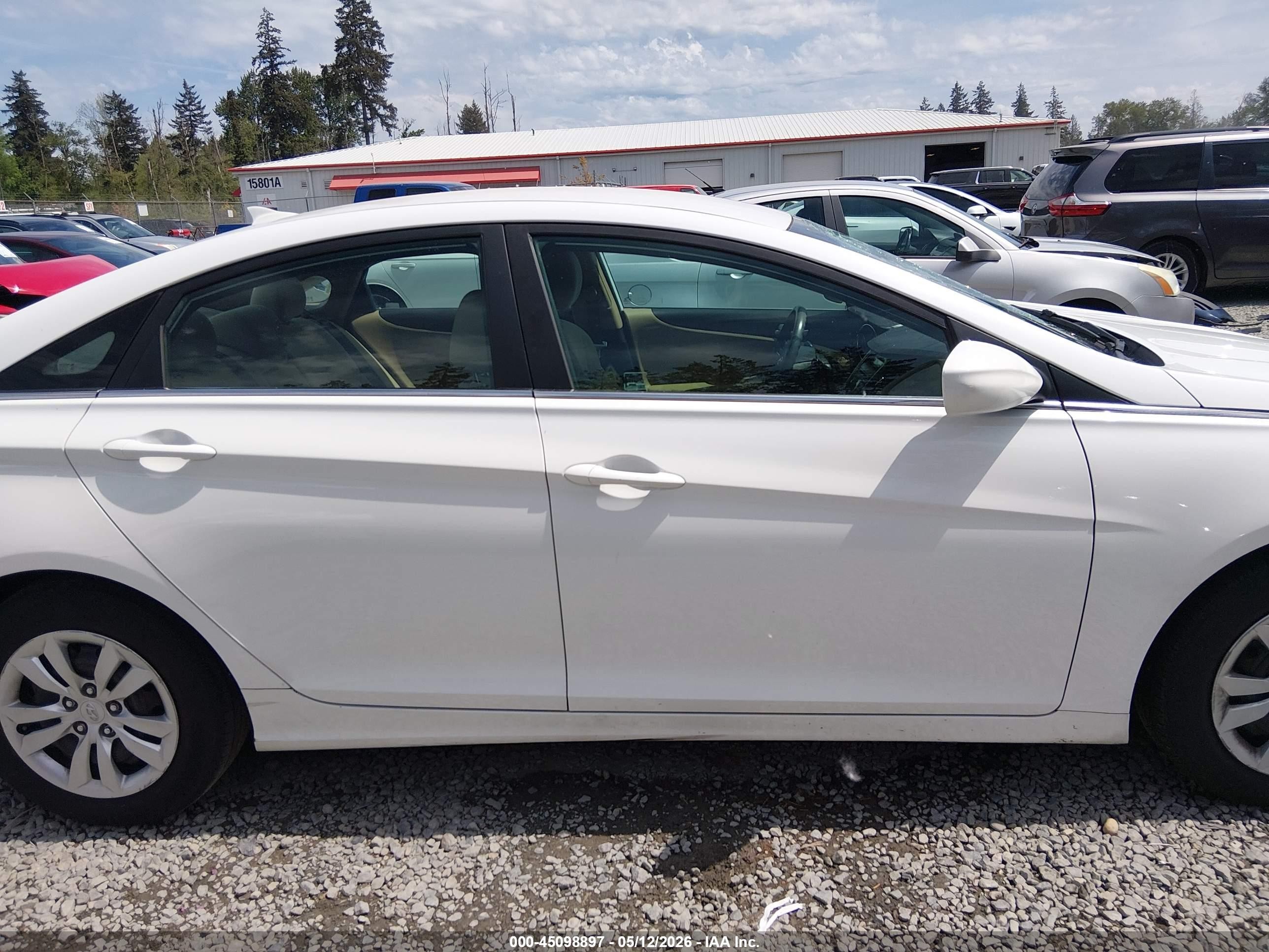 2013 Hyundai Sonata Gls White vin: 5NPEB4AC8DH609037
