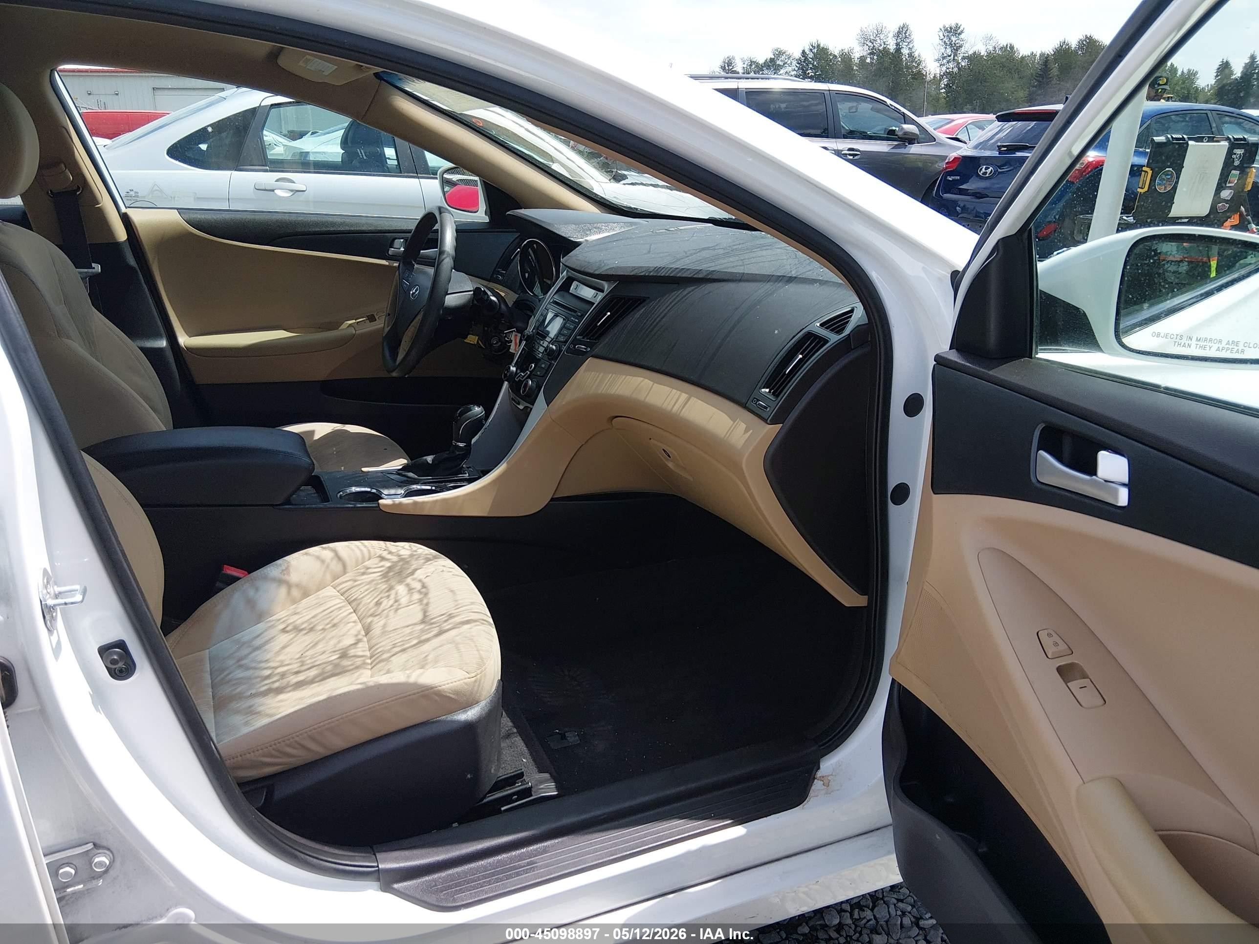 2013 Hyundai Sonata Gls White vin: 5NPEB4AC8DH609037