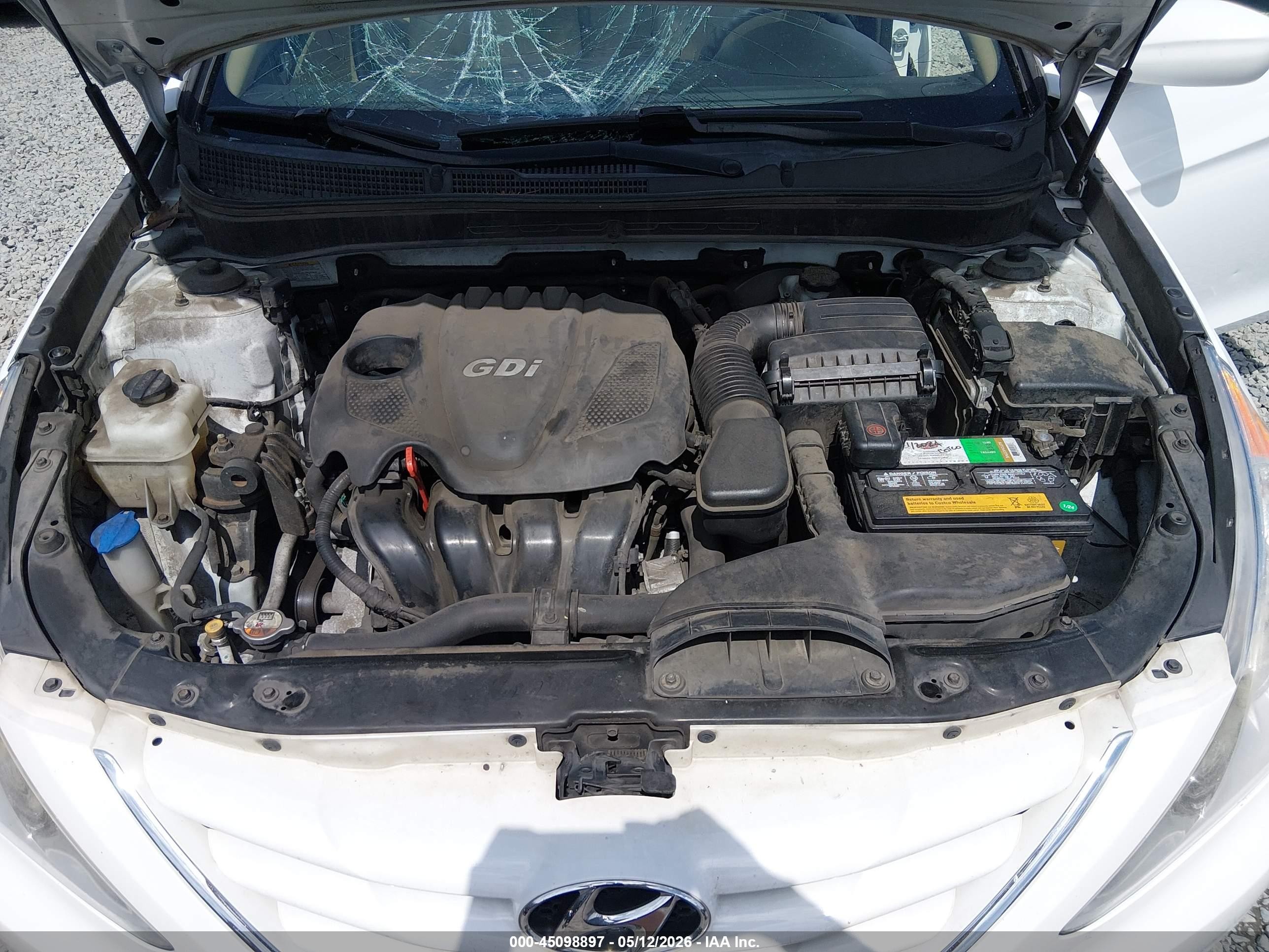 2013 Hyundai Sonata Gls White vin: 5NPEB4AC8DH609037