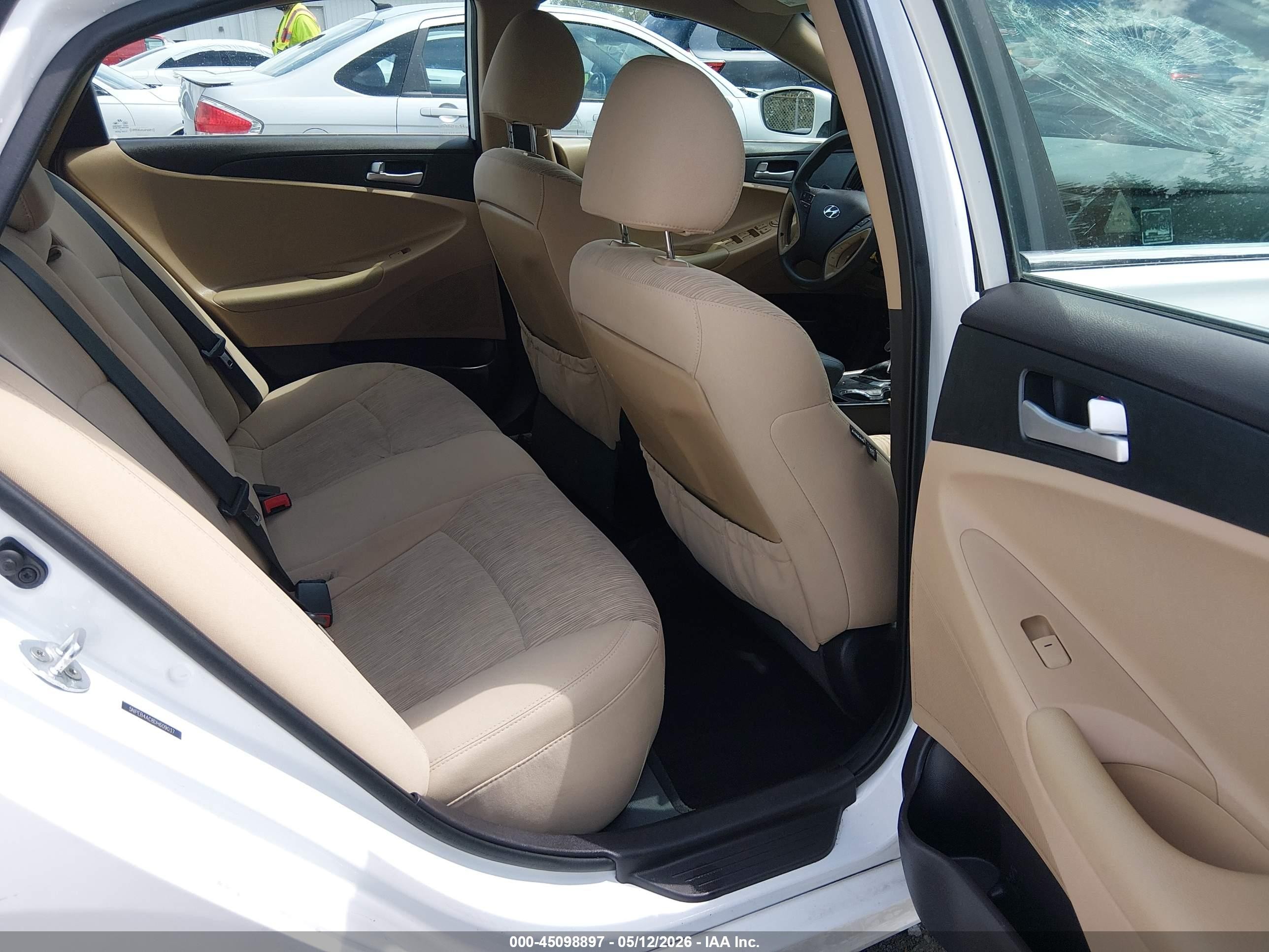2013 Hyundai Sonata Gls White vin: 5NPEB4AC8DH609037