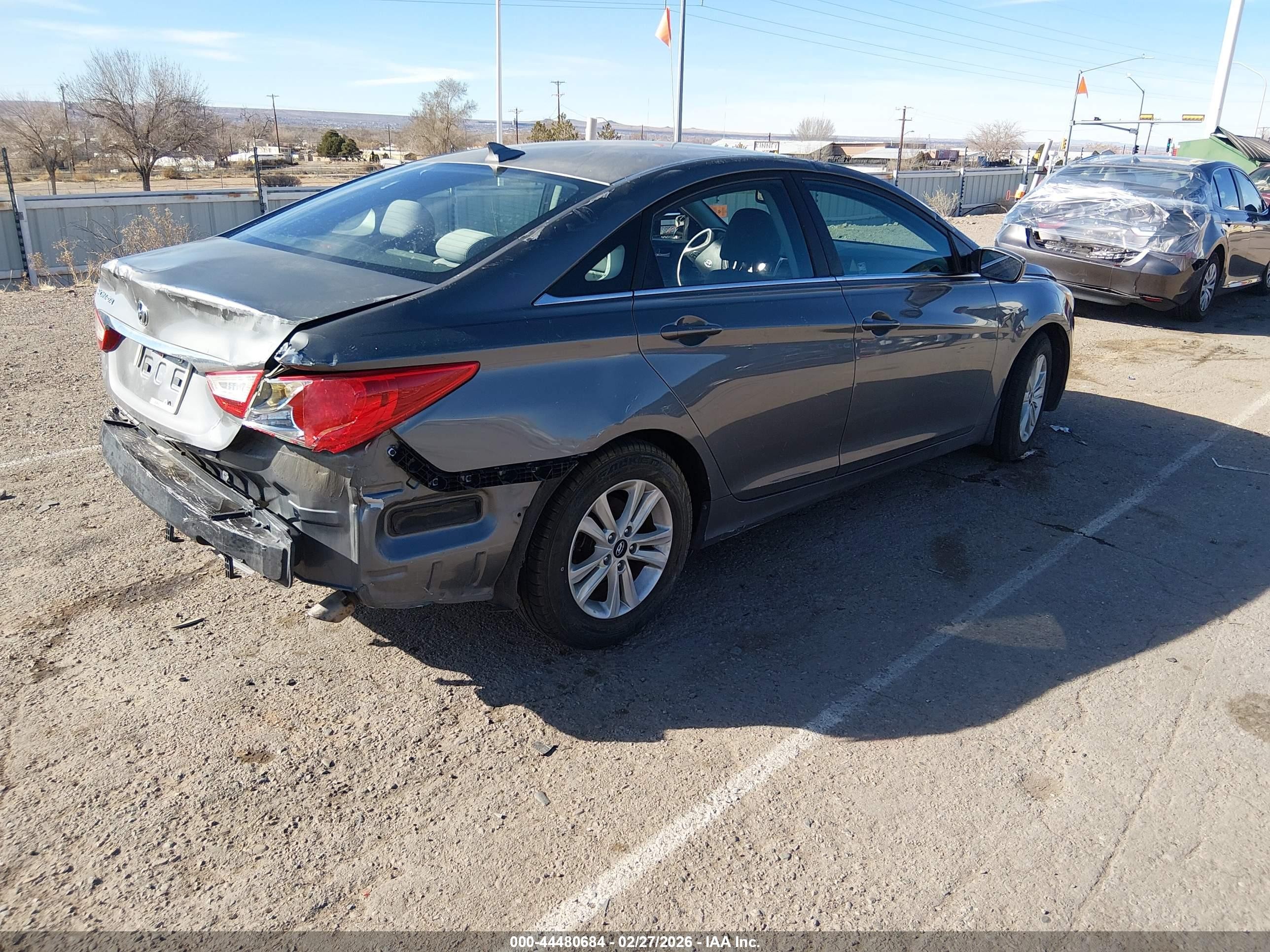 2013 Hyundai Sonata Gls Gray vin: 5NPEB4AC8DH668749