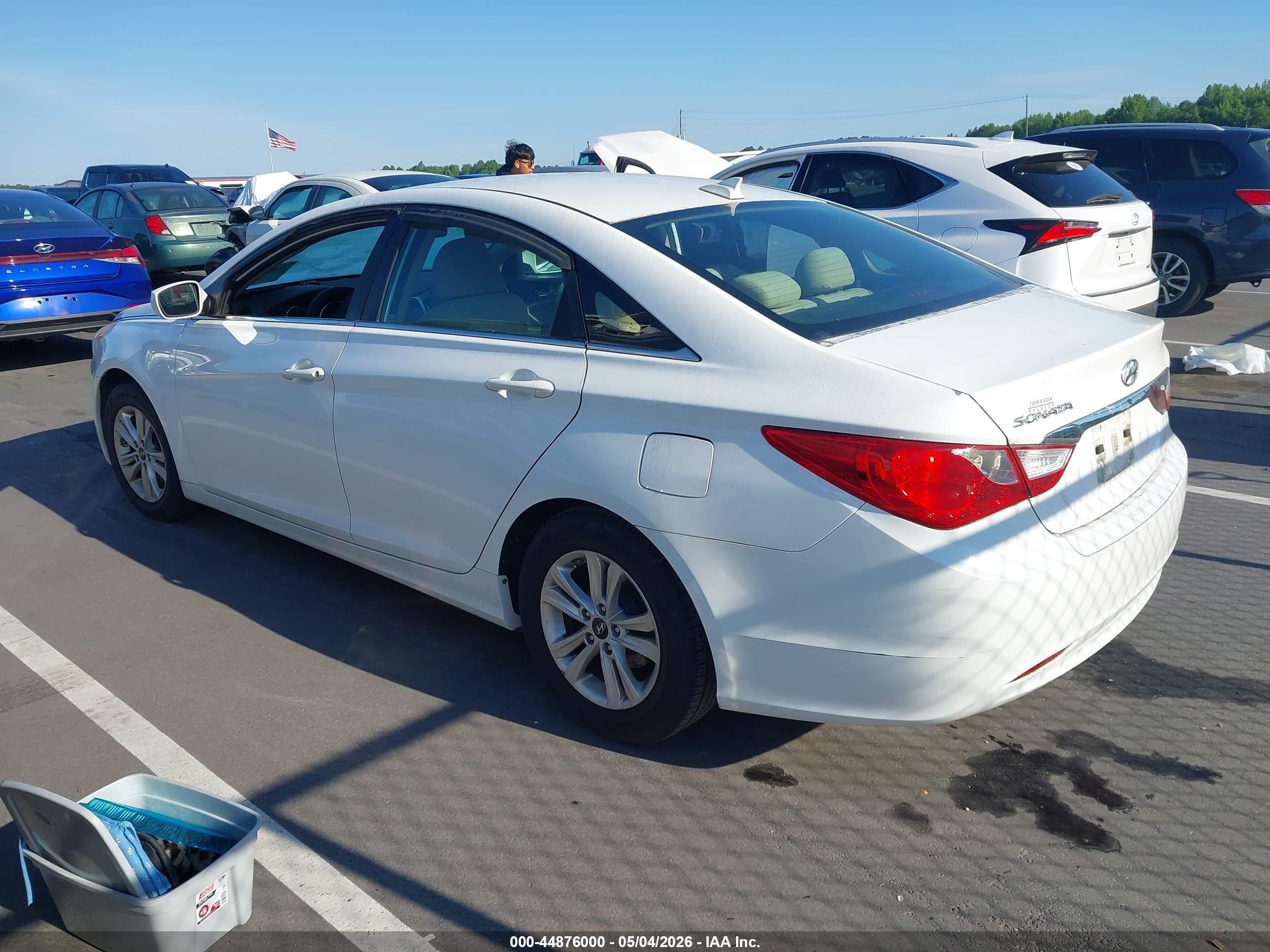 2013 Hyundai Sonata Gls White vin: 5NPEB4AC8DH672736