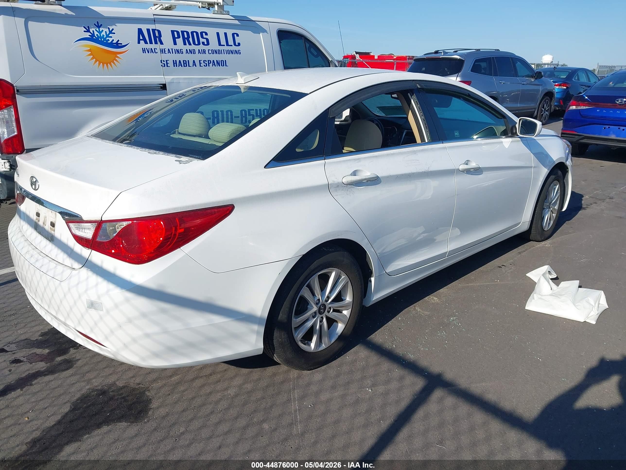 2013 Hyundai Sonata Gls White vin: 5NPEB4AC8DH672736