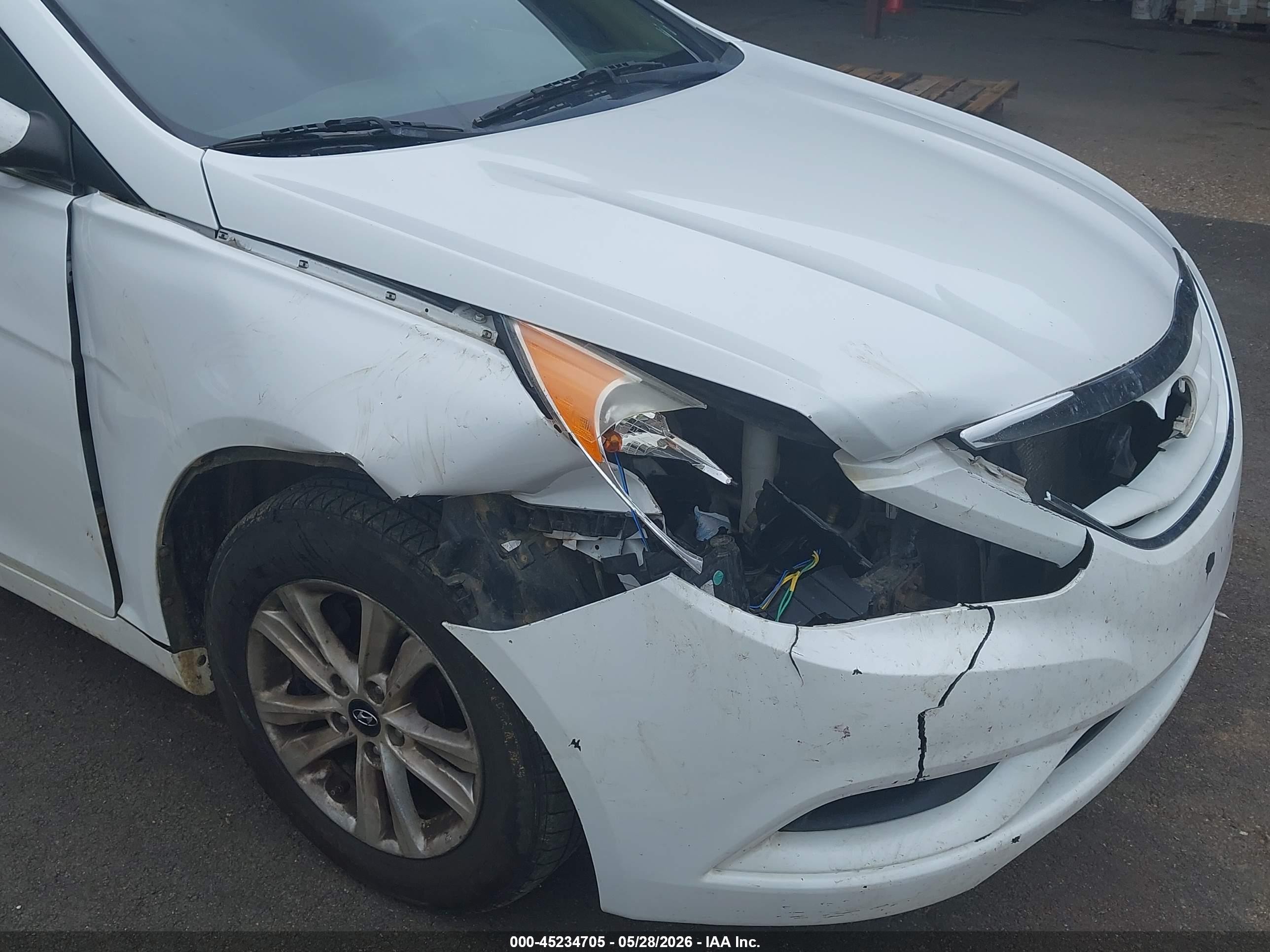 2013 Hyundai Sonata Gls White vin: 5NPEB4AC8DH708134