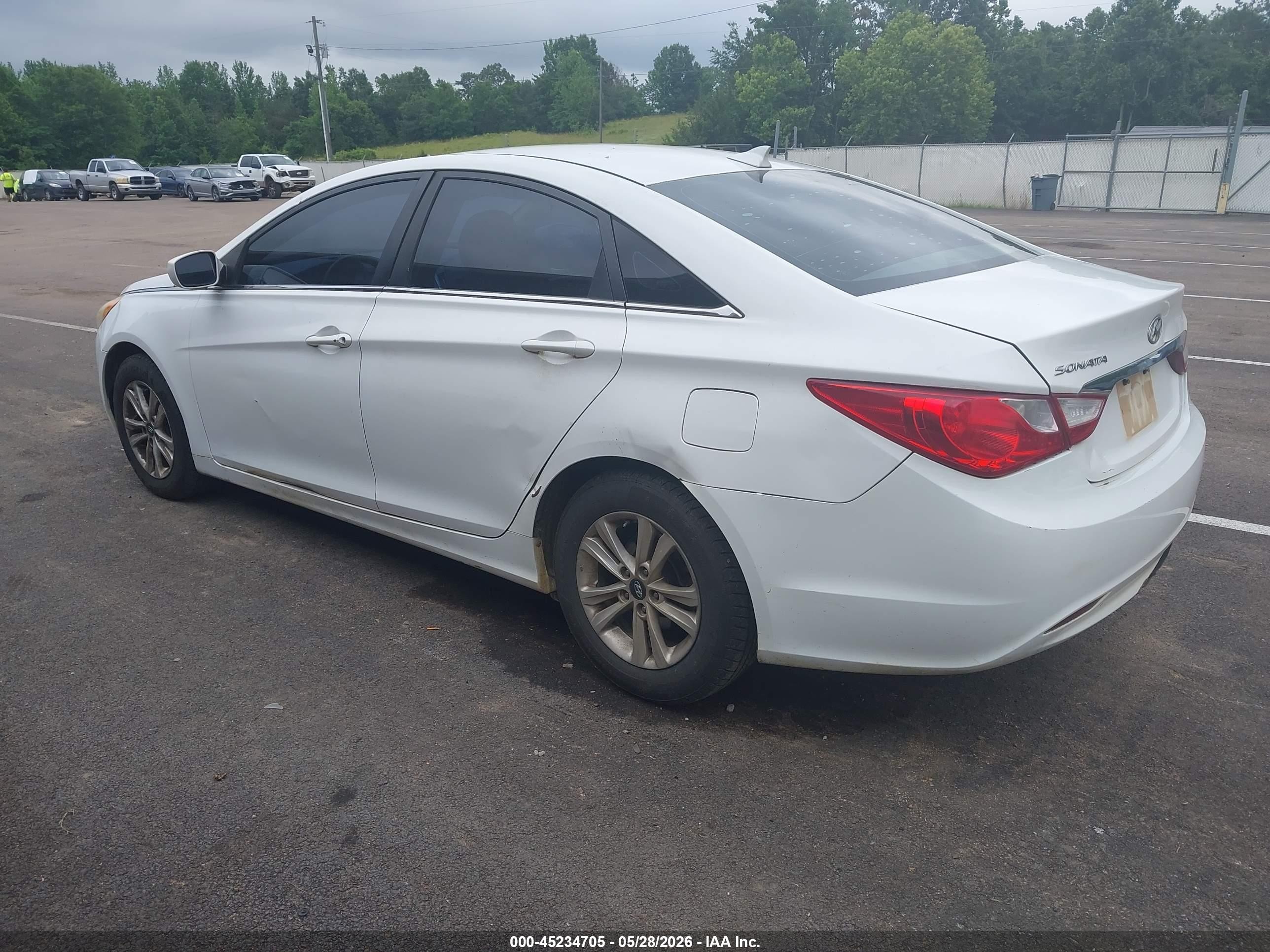 2013 Hyundai Sonata Gls White vin: 5NPEB4AC8DH708134