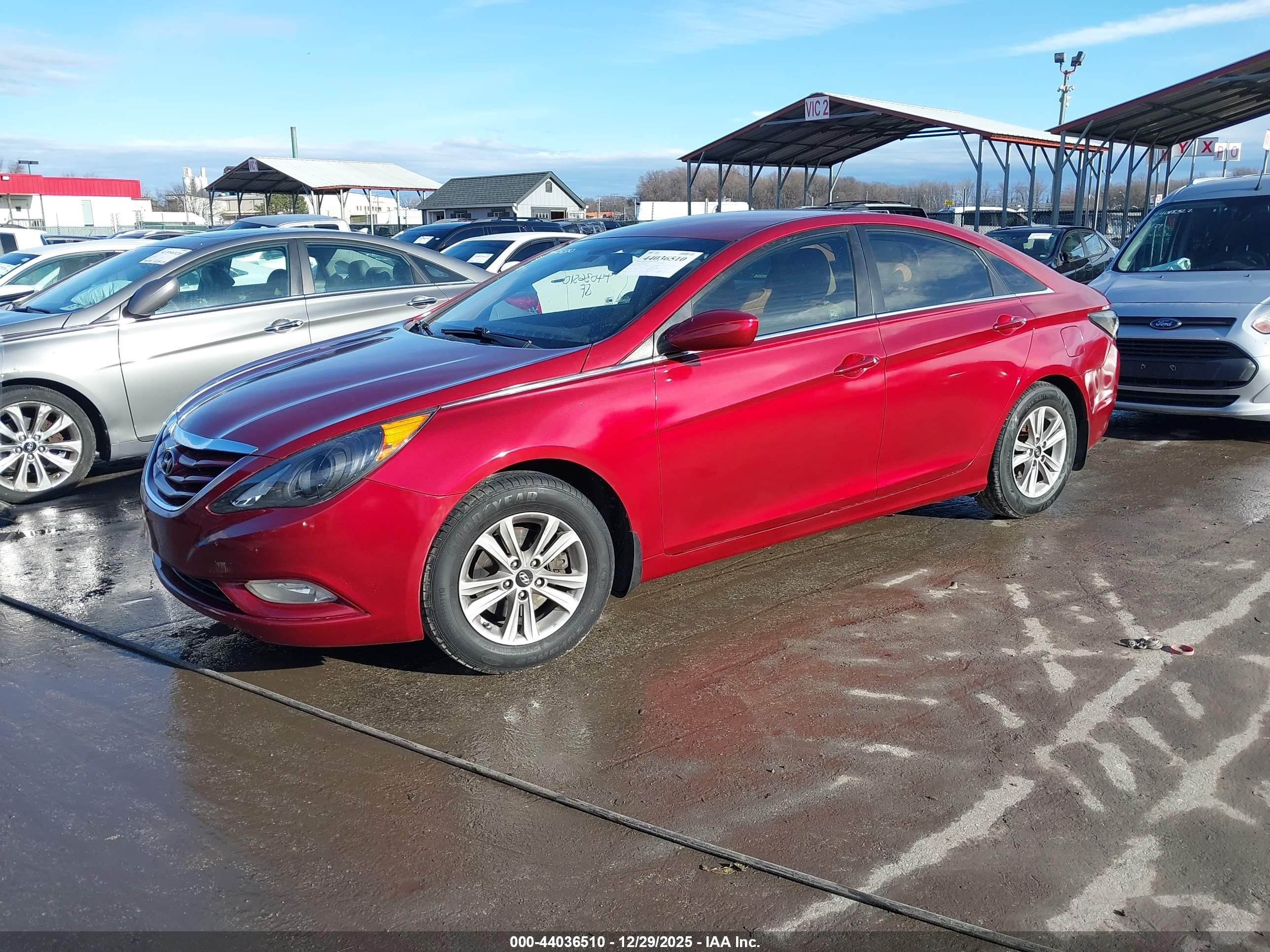 2013 Hyundai Sonata Gls Red vin: 5NPEB4AC8DH734975