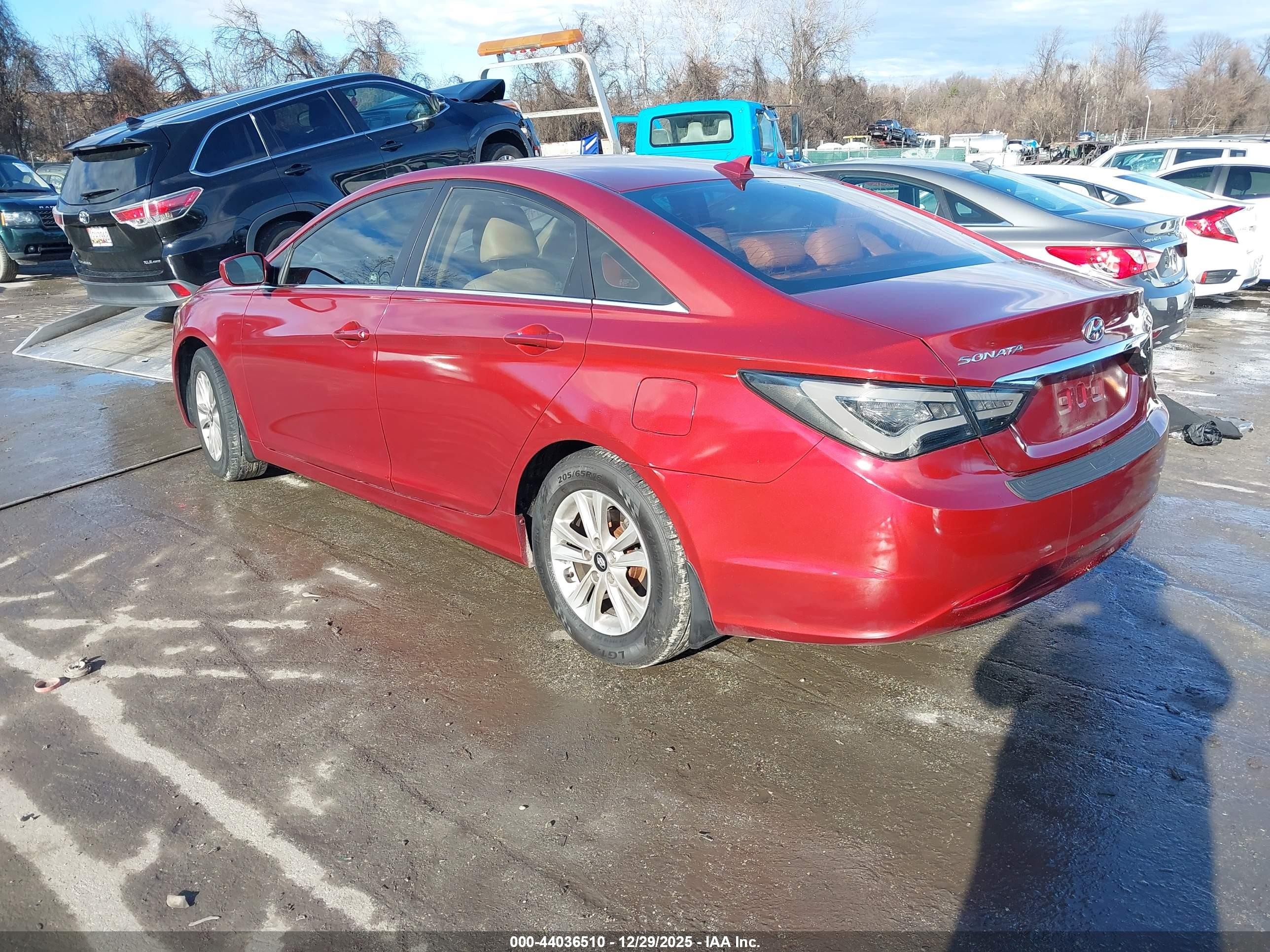 2013 Hyundai Sonata Gls Red vin: 5NPEB4AC8DH734975