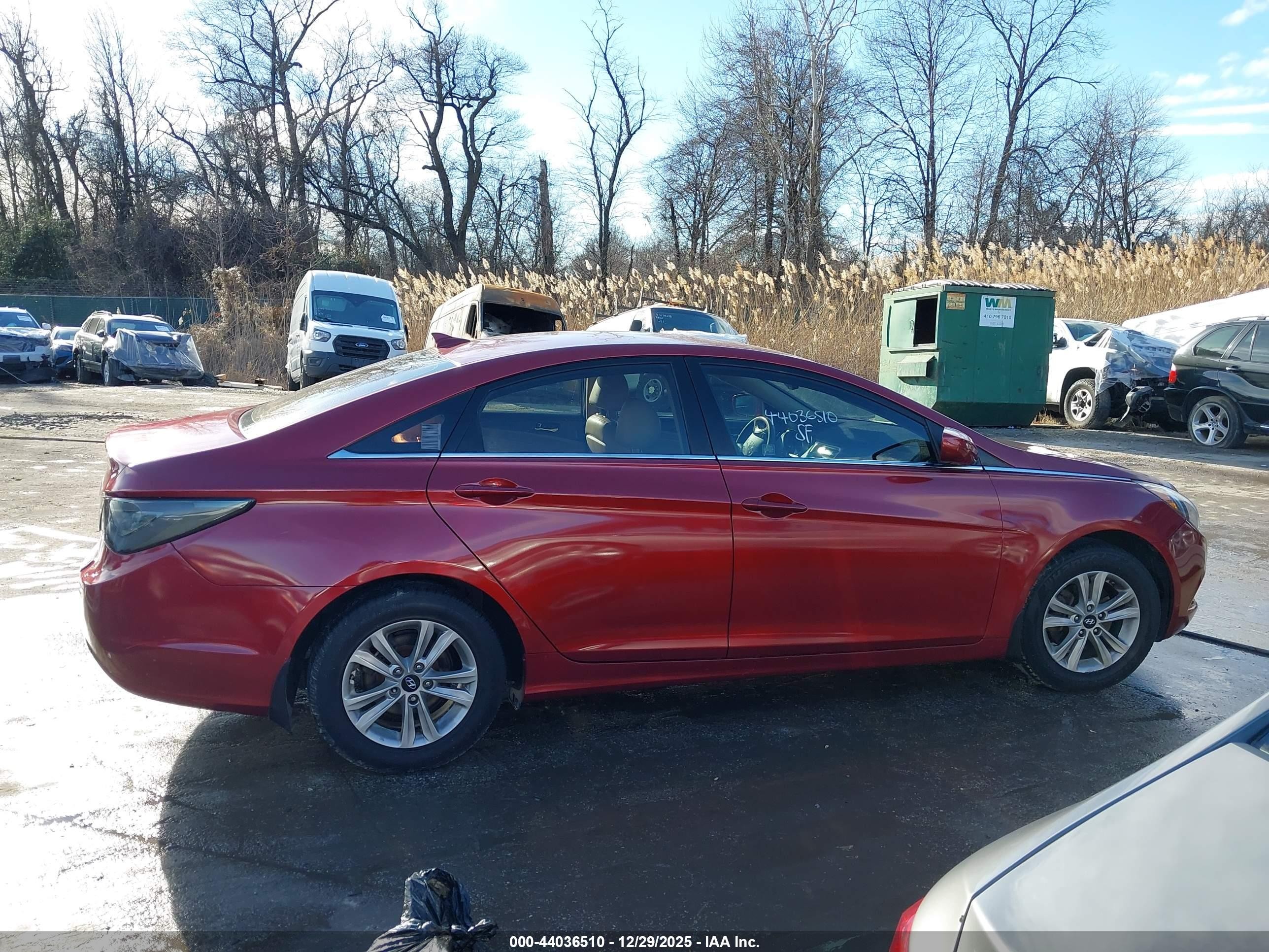 2013 Hyundai Sonata Gls Red vin: 5NPEB4AC8DH734975