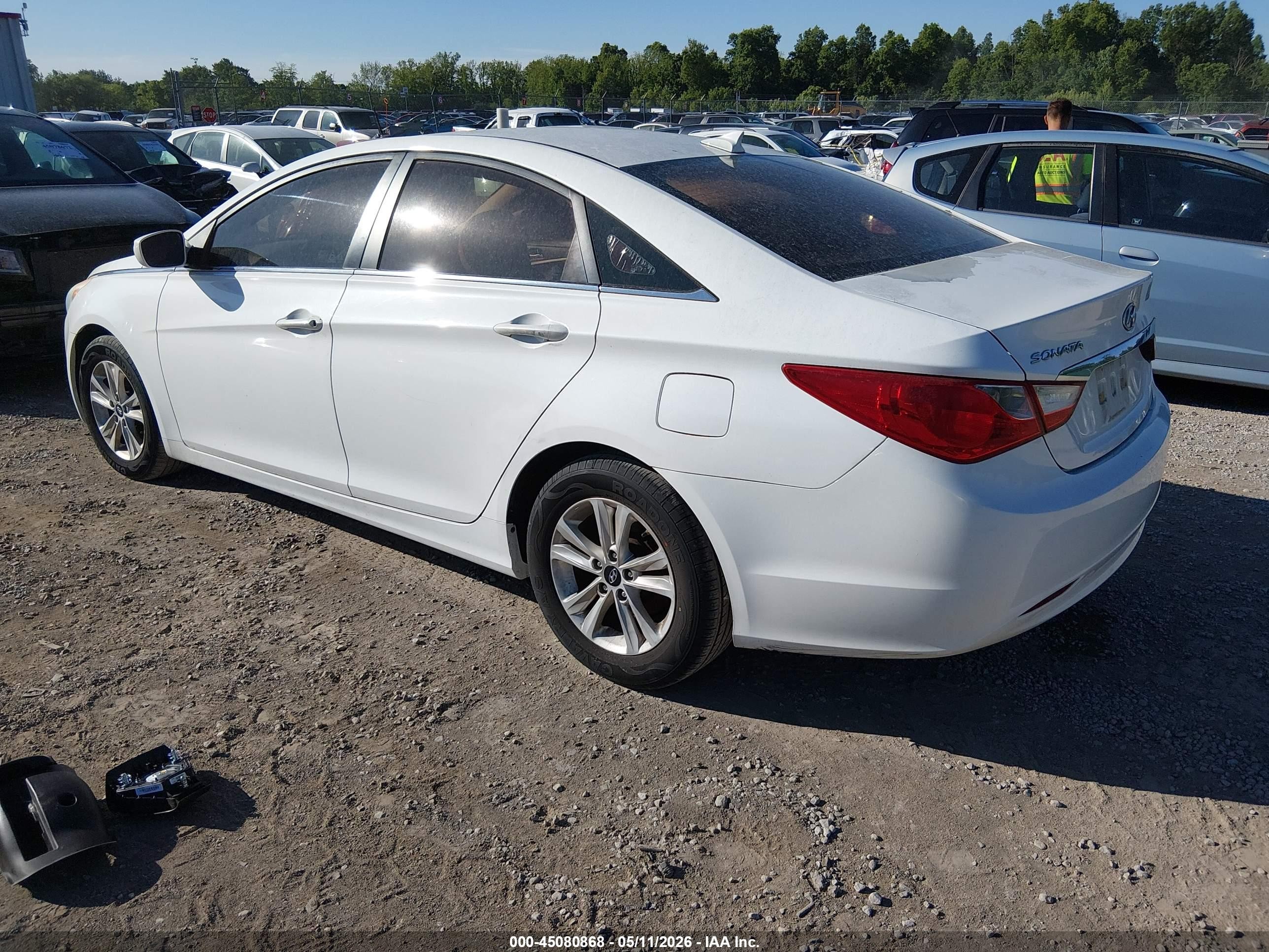 2013 Hyundai Sonata Gls White vin: 5NPEB4AC8DH740257