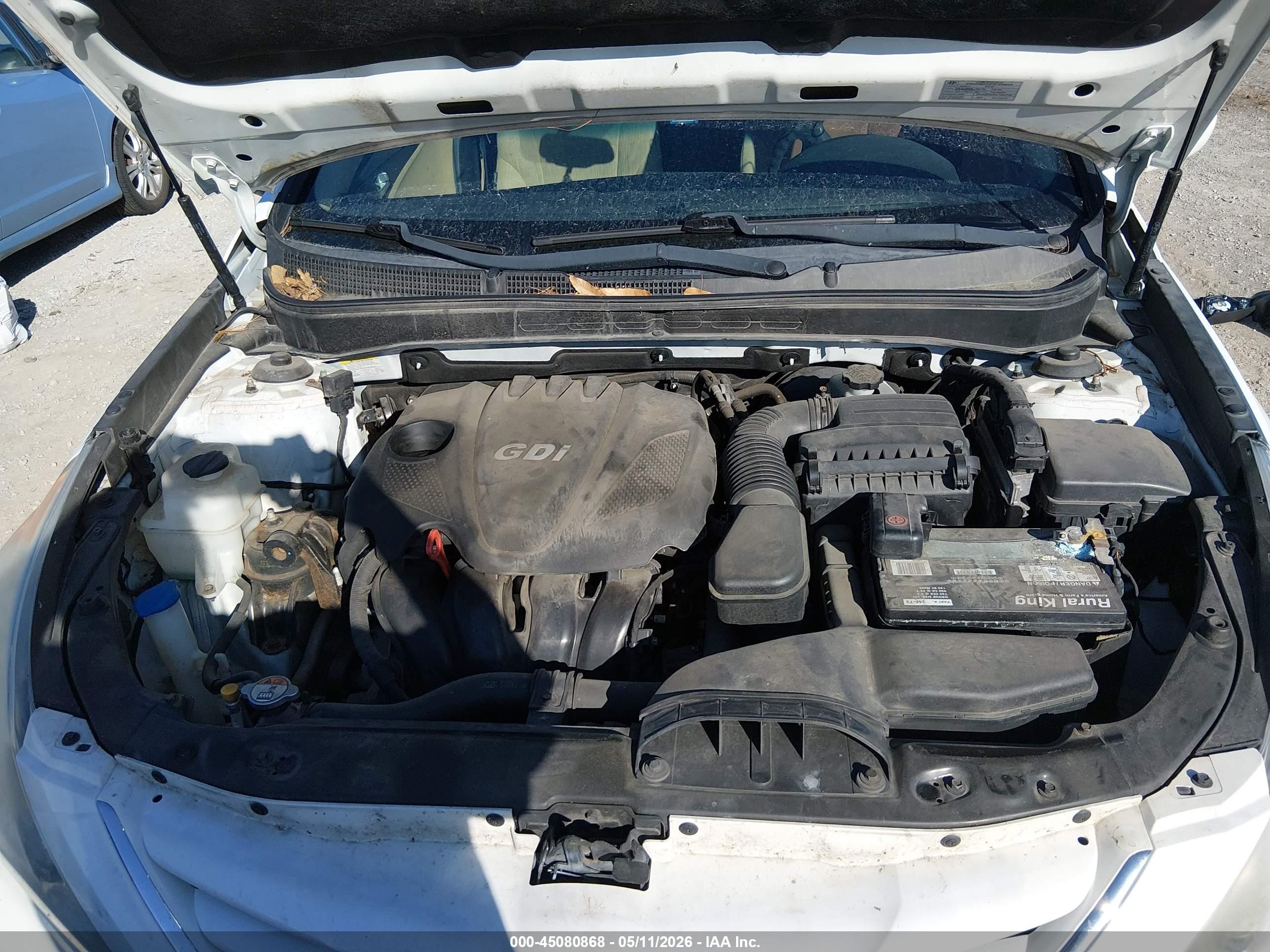 2013 Hyundai Sonata Gls White vin: 5NPEB4AC8DH740257