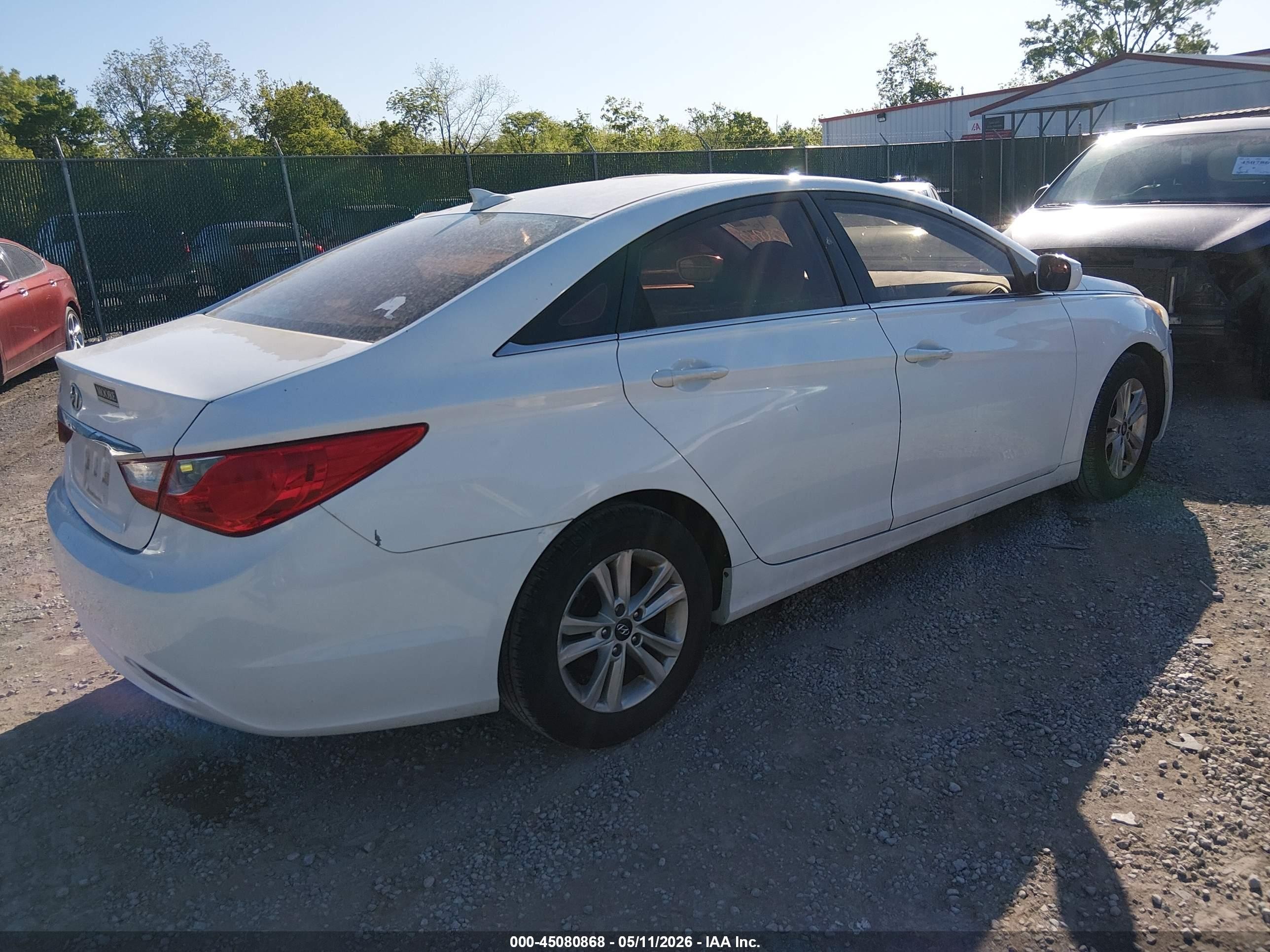 2013 Hyundai Sonata Gls White vin: 5NPEB4AC8DH740257