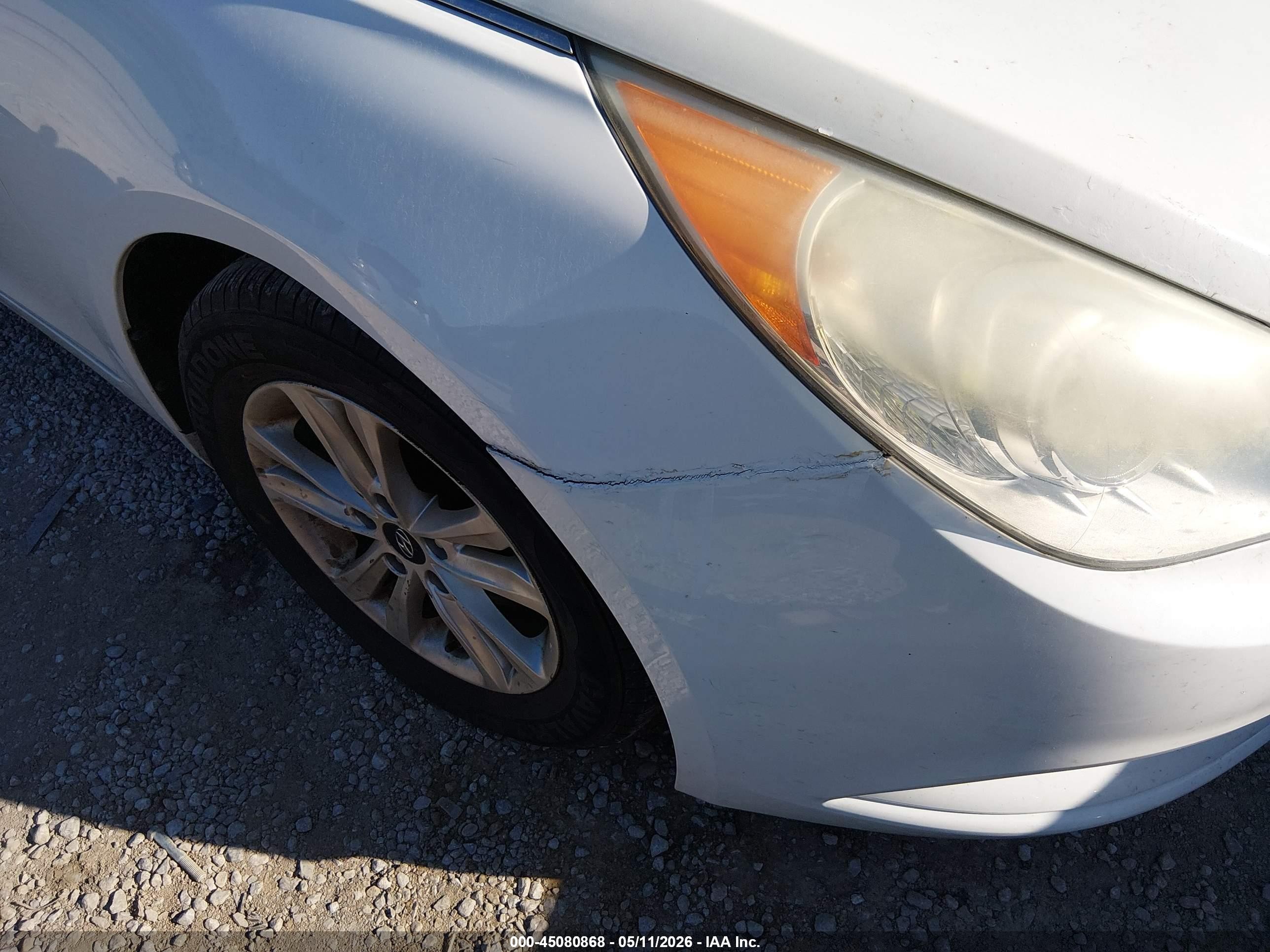 2013 Hyundai Sonata Gls White vin: 5NPEB4AC8DH740257