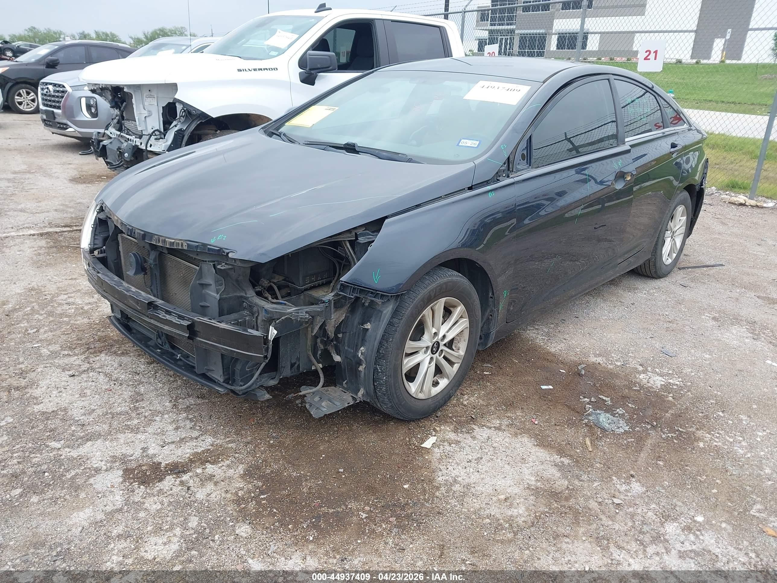 2013 Hyundai Sonata Gls Blue vin: 5NPEB4AC8DH745099