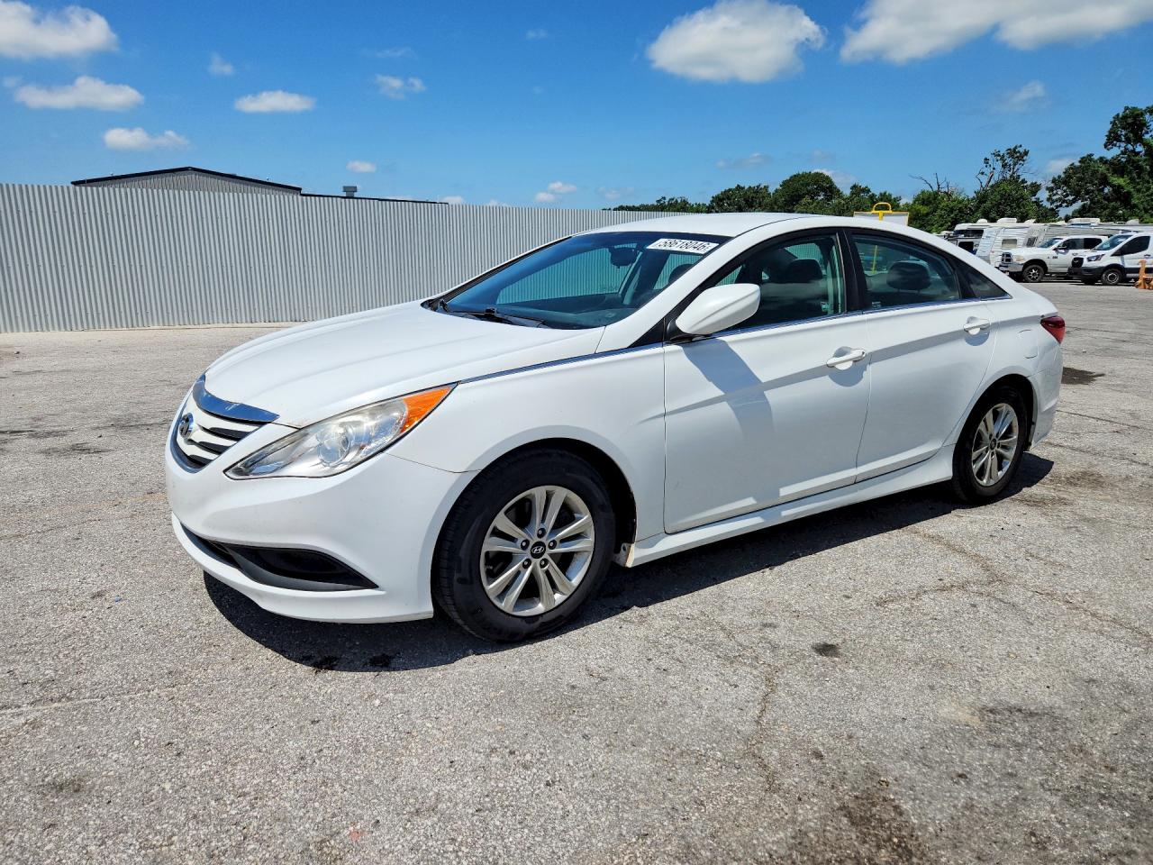 2014 Hyundai Sonata Gls White vin: 5NPEB4AC8EH834205