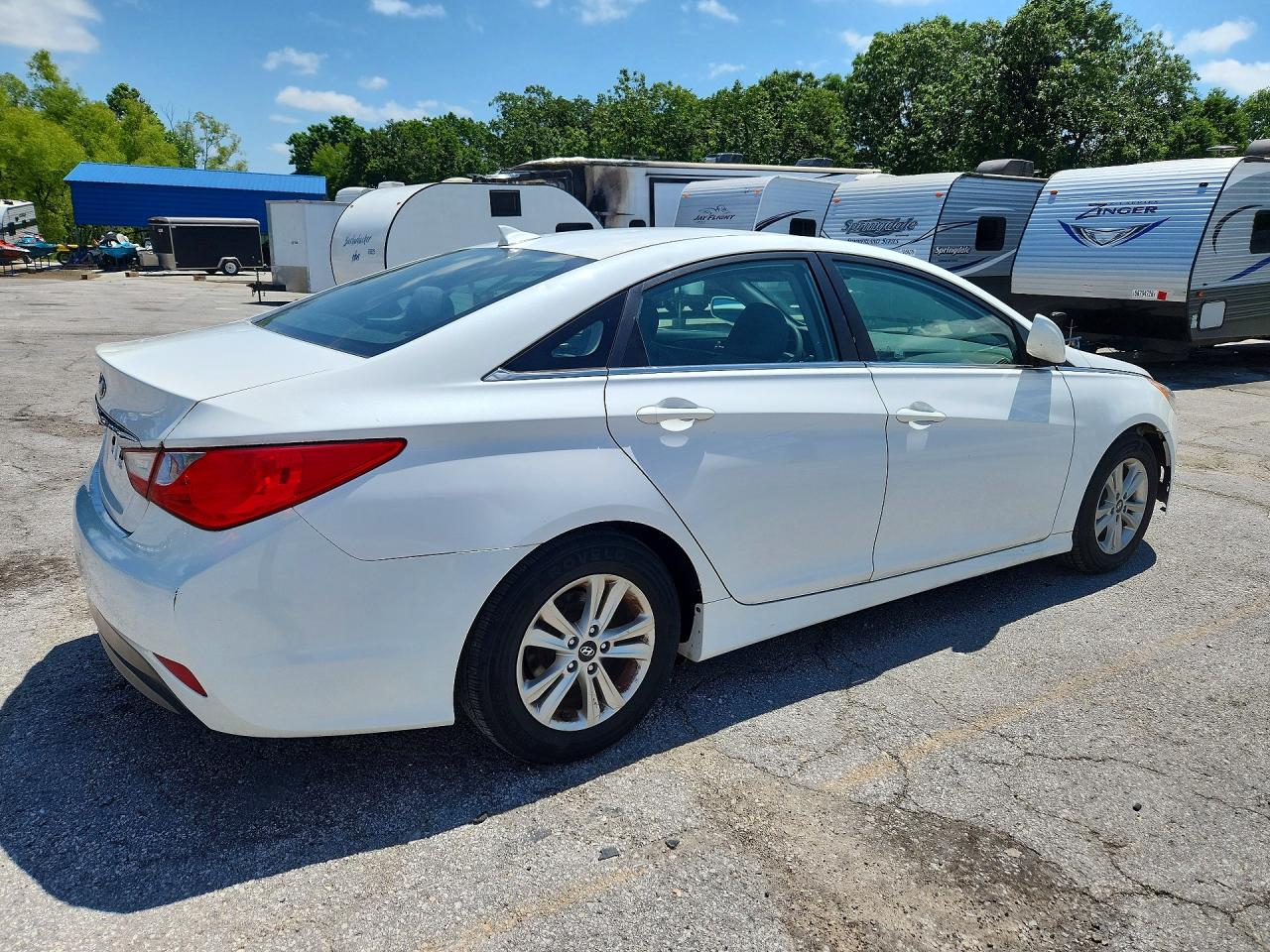 2014 Hyundai Sonata Gls White vin: 5NPEB4AC8EH834205