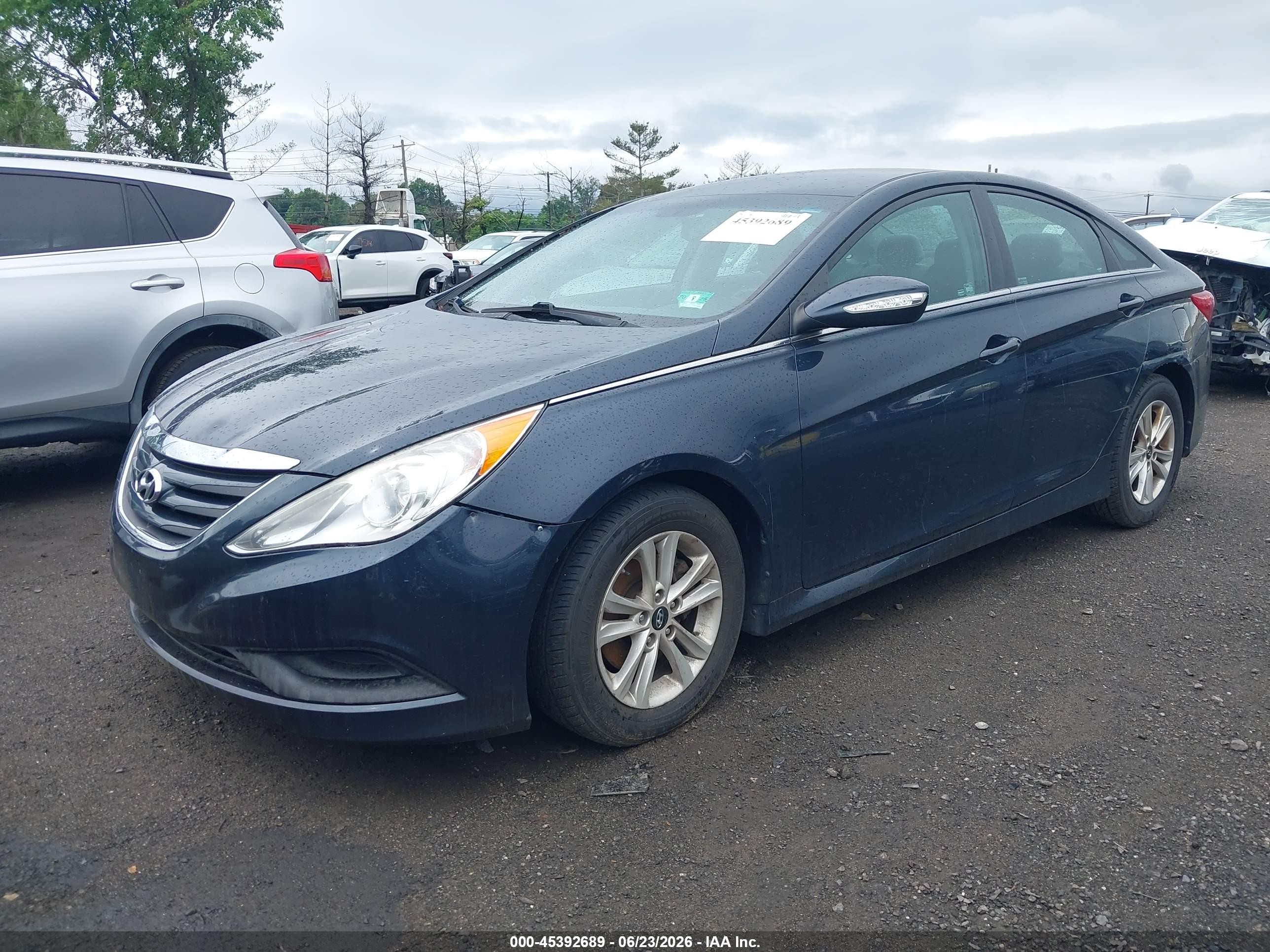 2014 Hyundai Sonata Gls Blue vin: 5NPEB4AC8EH835256