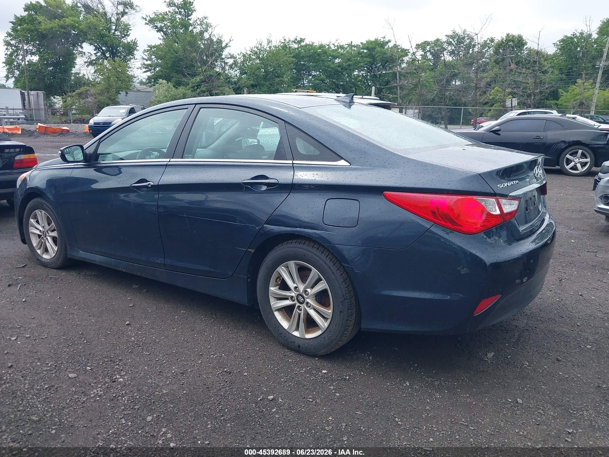 2014 Hyundai Sonata Gls Blue vin: 5NPEB4AC8EH835256