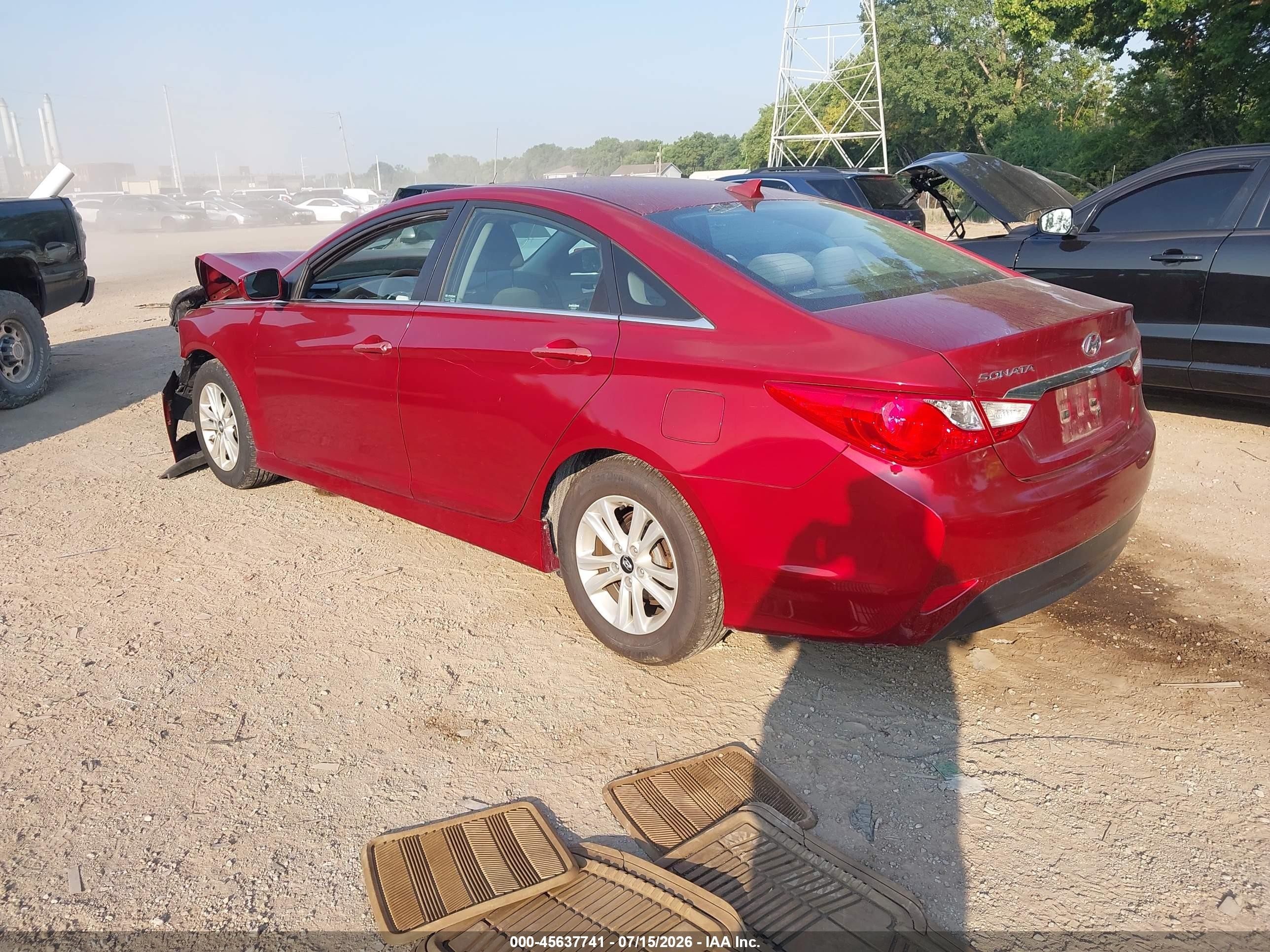 2014 Hyundai Sonata Gls Red vin: 5NPEB4AC8EH840473